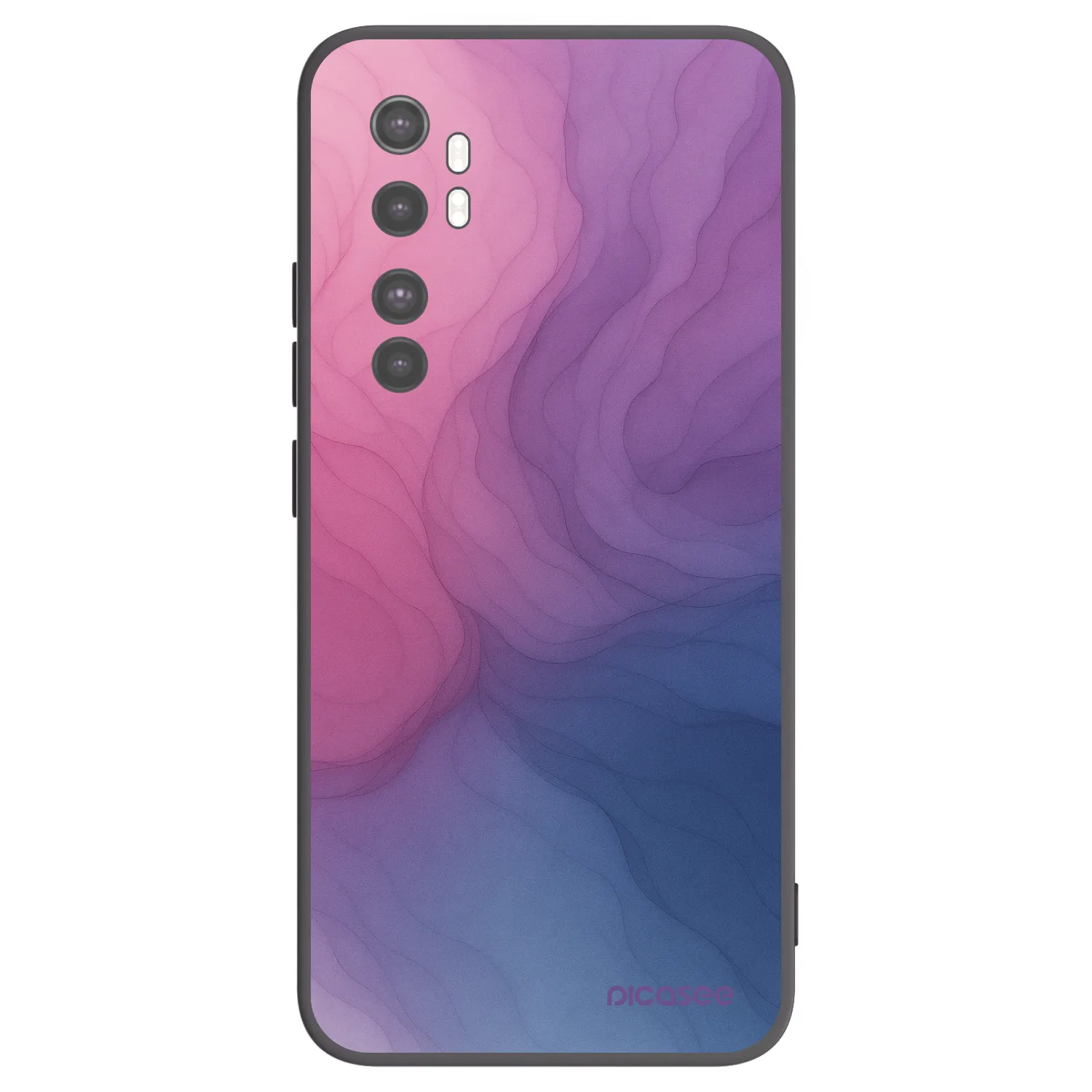 Picasee silikonowe czarne etui na Xiaomi Mi Note 10 Lite - Silk