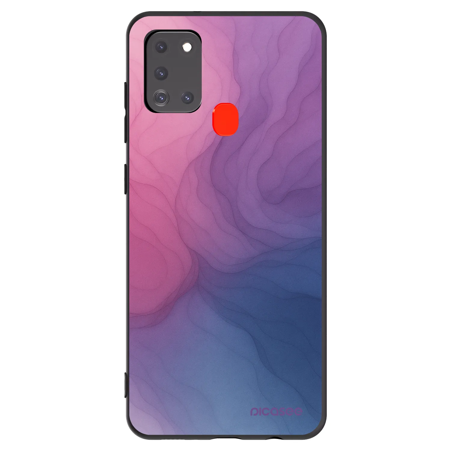 Picasee silikonowe czarne etui na Samsung Galaxy A21s - Silk