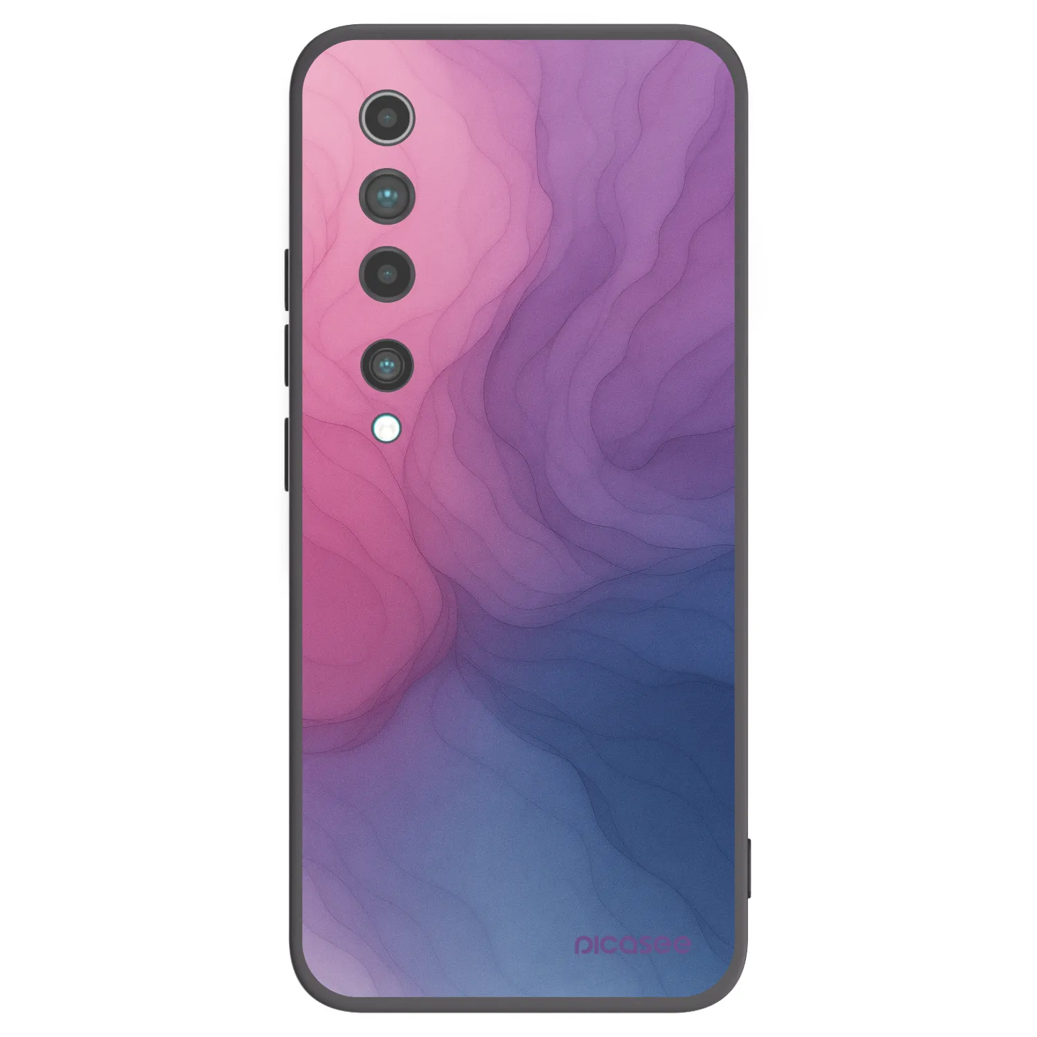 Picasee silikonowe czarne etui na Xiaomi Mi 10 - Silk
