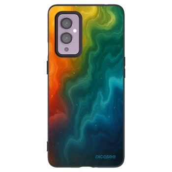 Picasee silikonowe czarne etui na OnePlus 9 - Solar