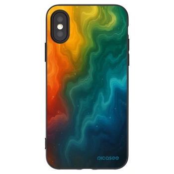 Picasee silikonowe czarne etui na Apple iPhone X/XS - Solar