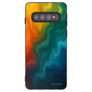 Picasee silikonowe czarne etui na Samsung Galaxy S10 G973 - Solar