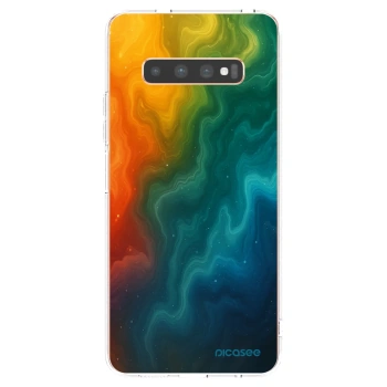 Picasee silikonowe przeźroczyste etui na Samsung Galaxy S10 Plus G975 - Solar