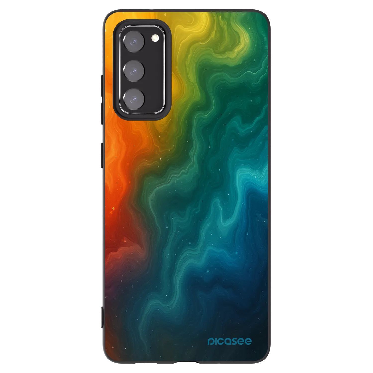 Picasee silikonowe czarne etui na Samsung Galaxy S20 FE - Solar