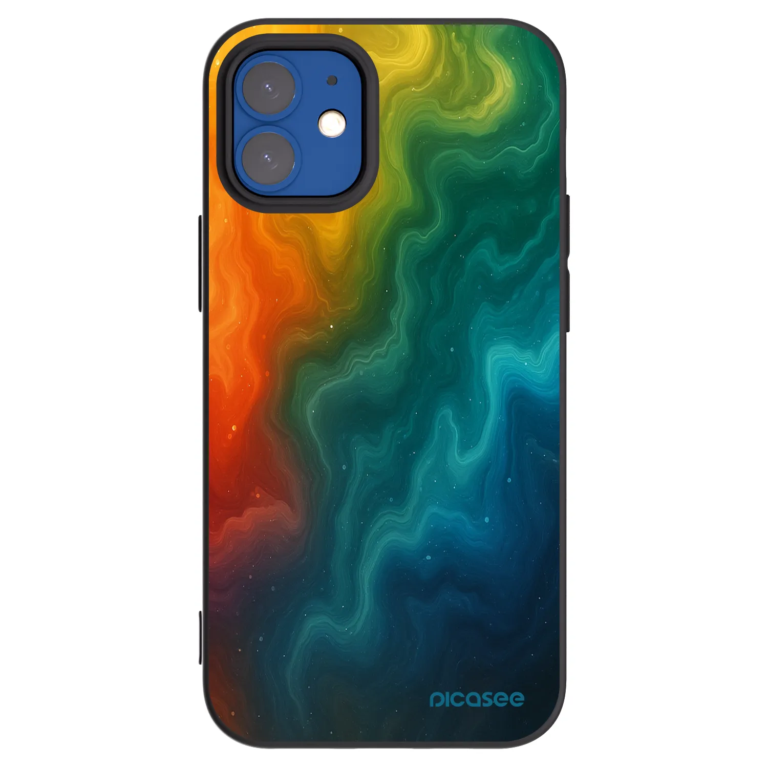 Picasee silikonowe czarne etui na Apple iPhone 12 mini - Solar