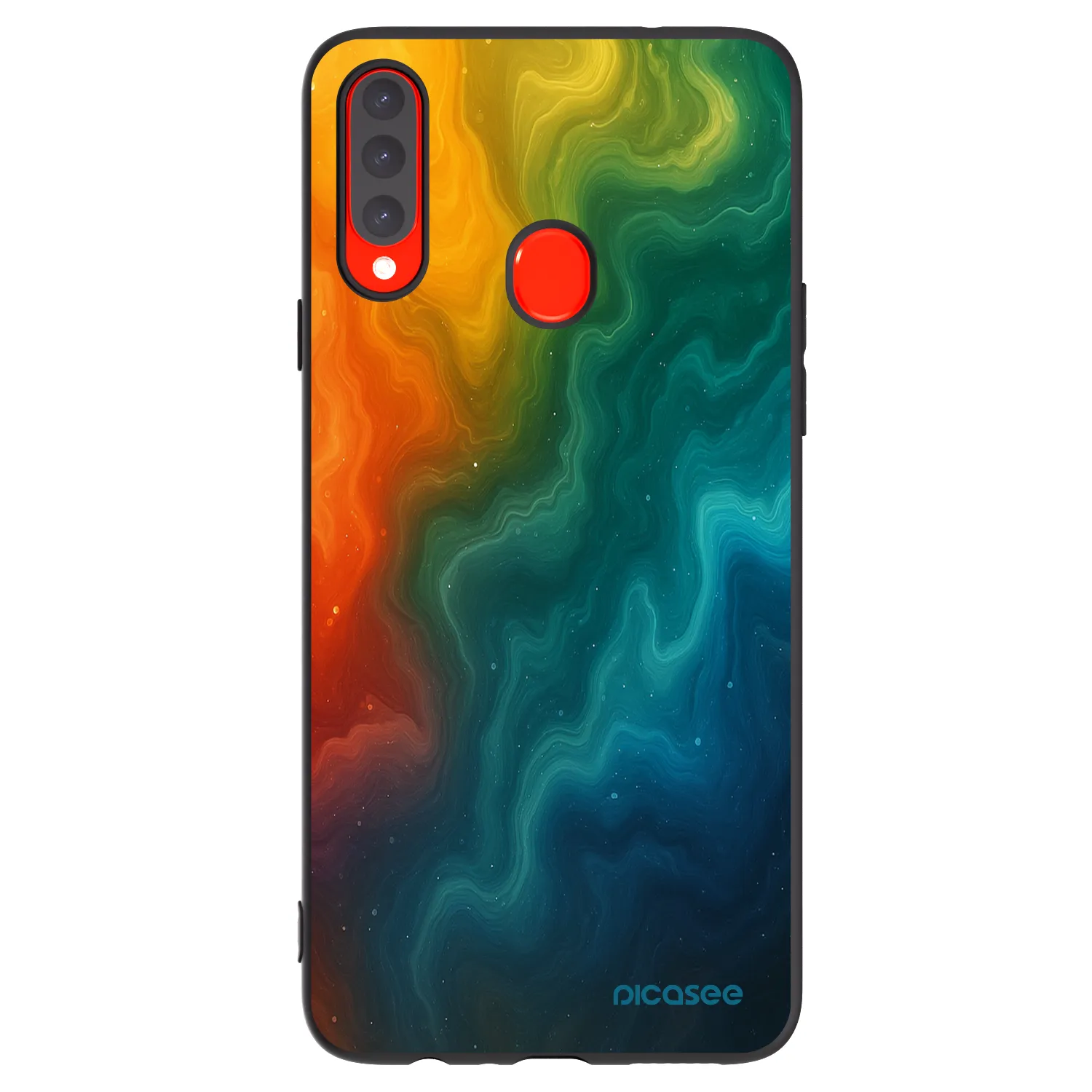 Picasee silikonowe czarne etui na Samsung Galaxy A20s - Solar