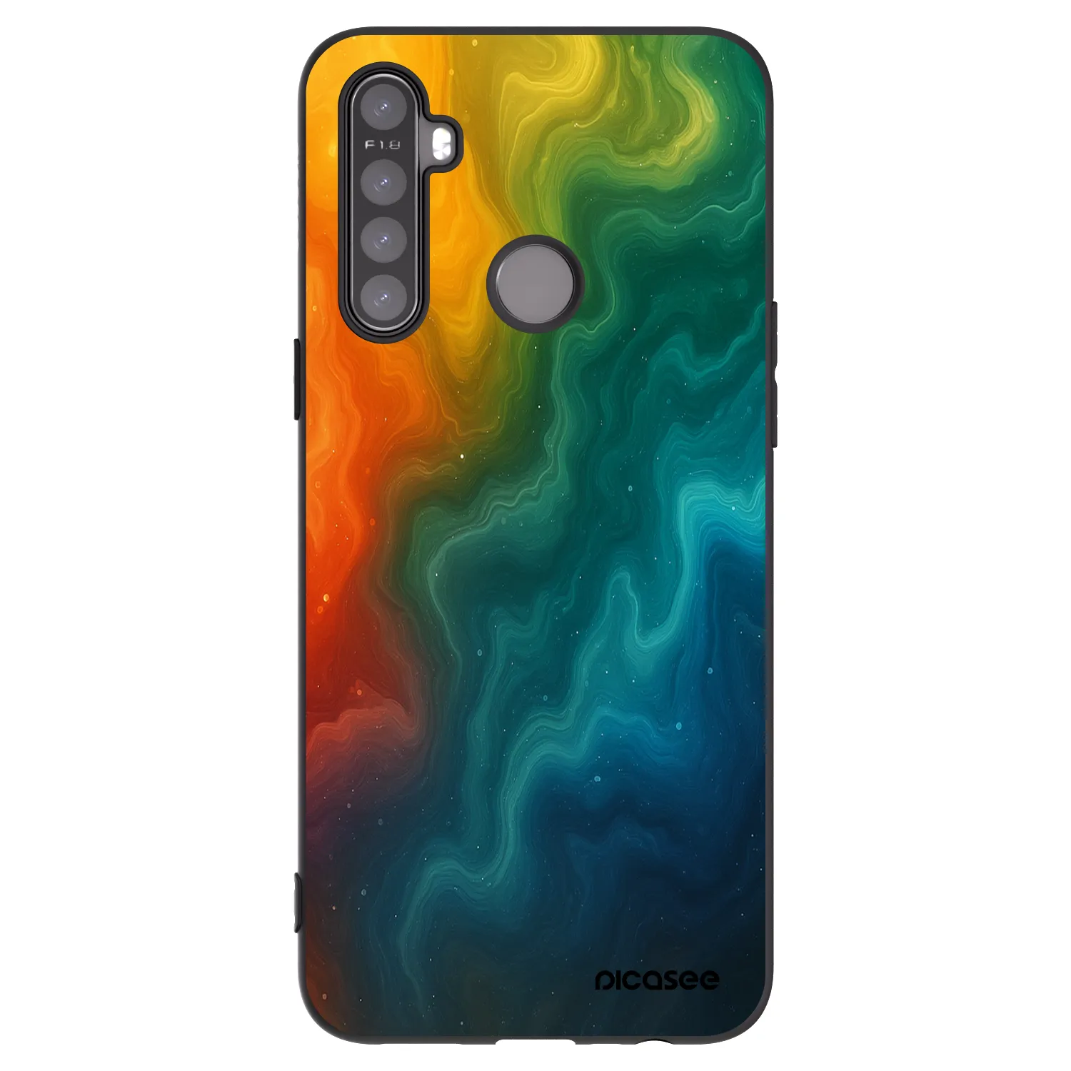 Picasee silikonowe czarne etui na Realme 6i - Solar