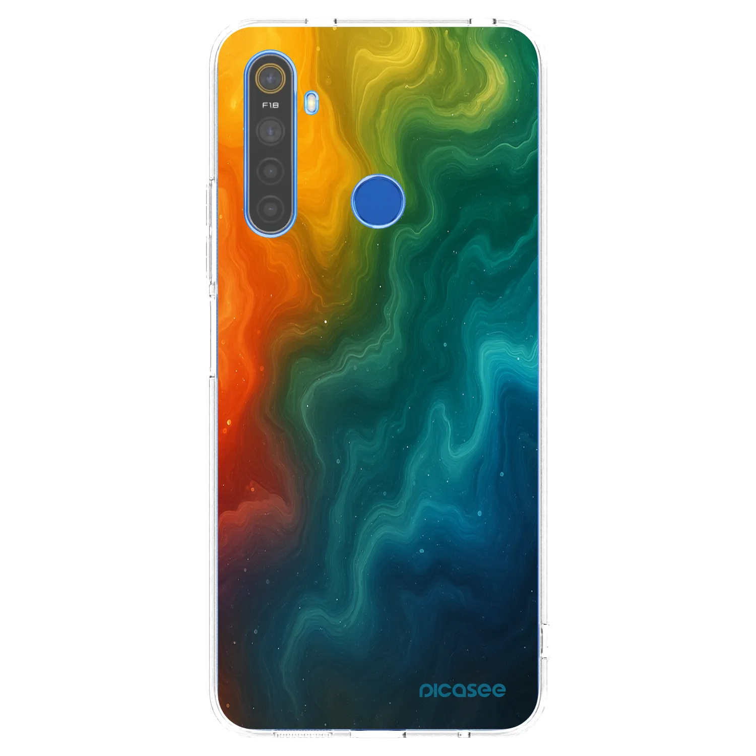 Picasee silikonowe przeźroczyste etui na Realme 5 - Solar