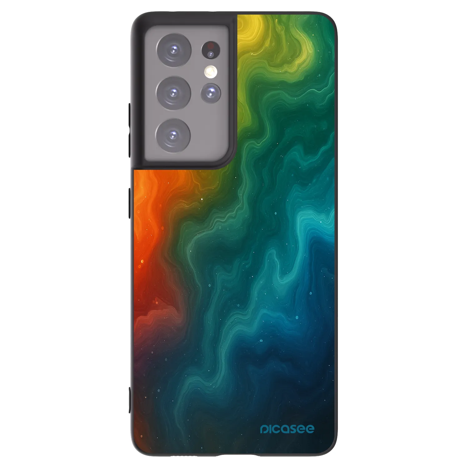 Picasee silikonowe czarne etui na Samsung Galaxy S21 Ultra 5G G998B - Solar