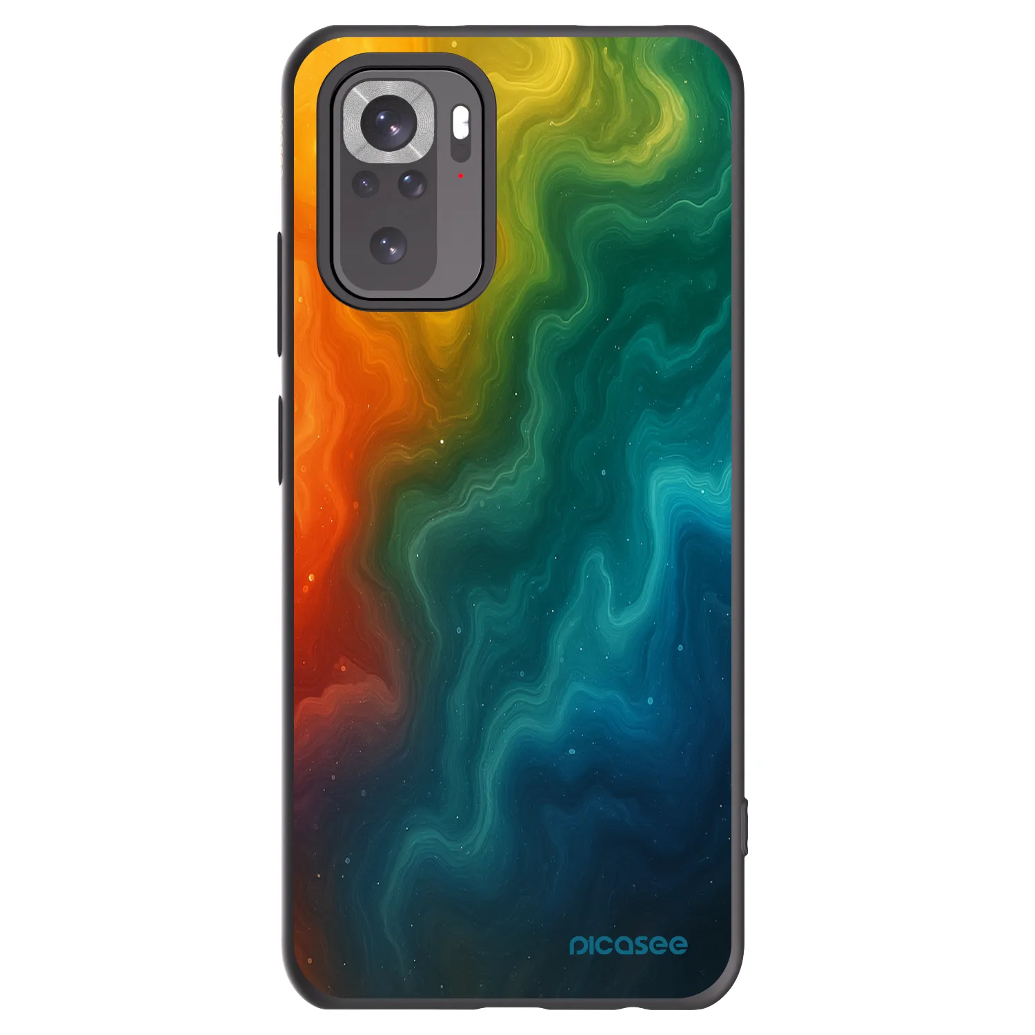 Picasee silikonowe czarne etui na Xiaomi Redmi Note 10 - Solar