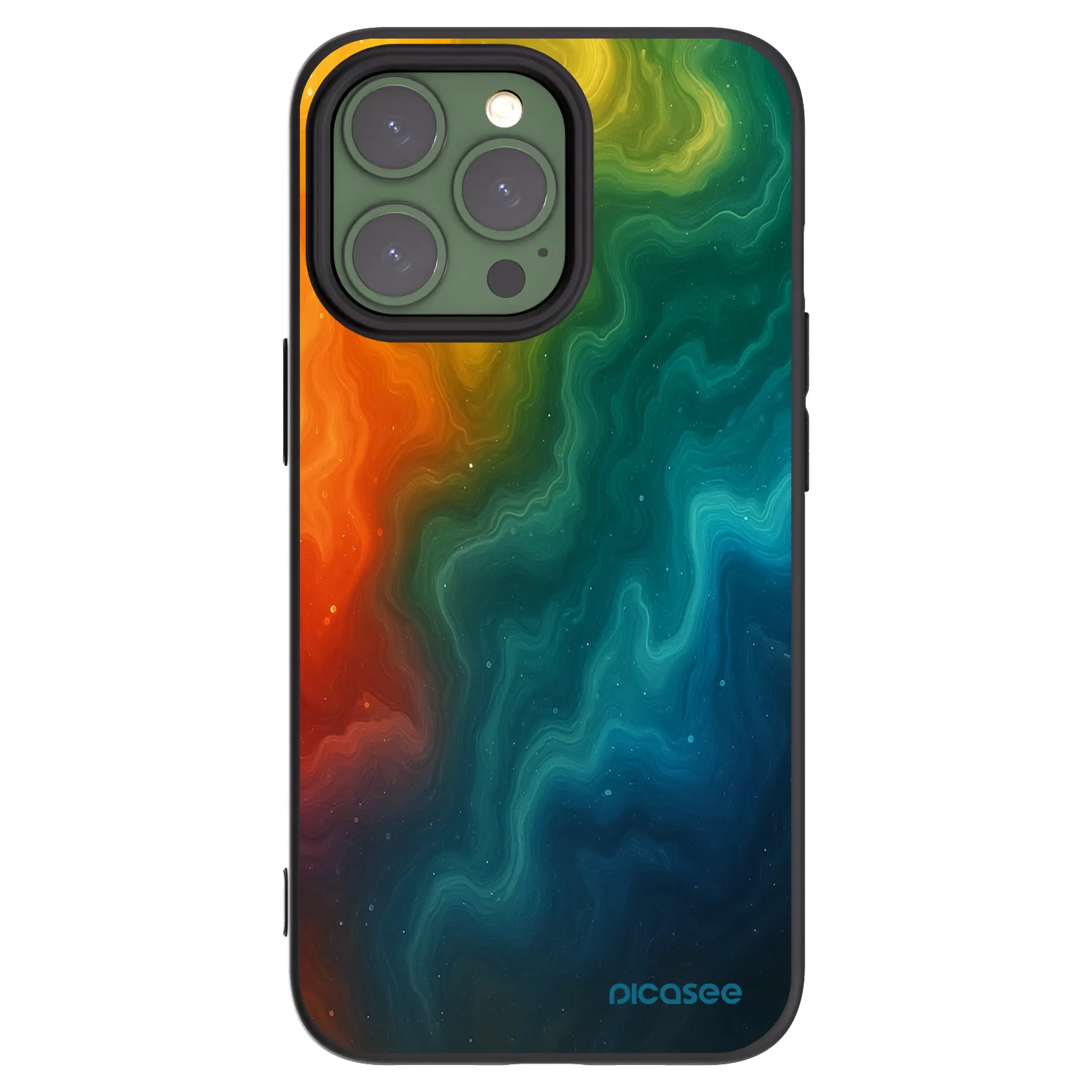 Picasee silikonowe czarne etui na Apple iPhone 13 Pro - Solar