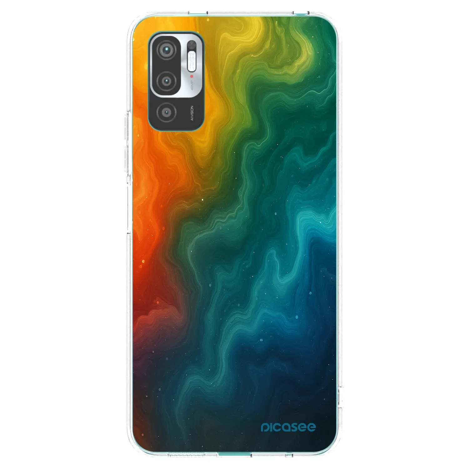 Picasee silikonowe przeźroczyste etui na Xiaomi Redmi Note 10 5G - Solar