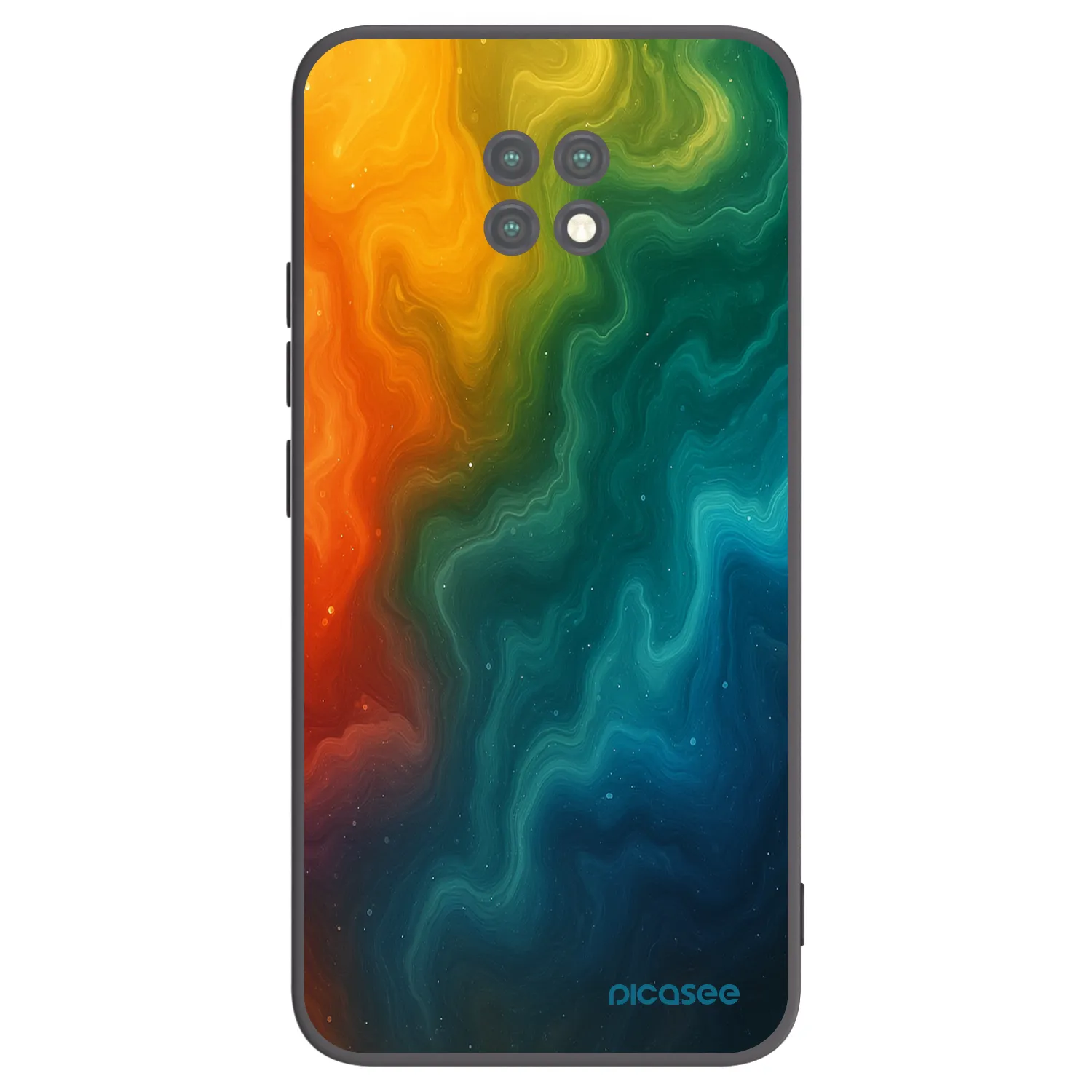 Picasee silikonowe czarne etui na Xiaomi Redmi Note 9T - Solar