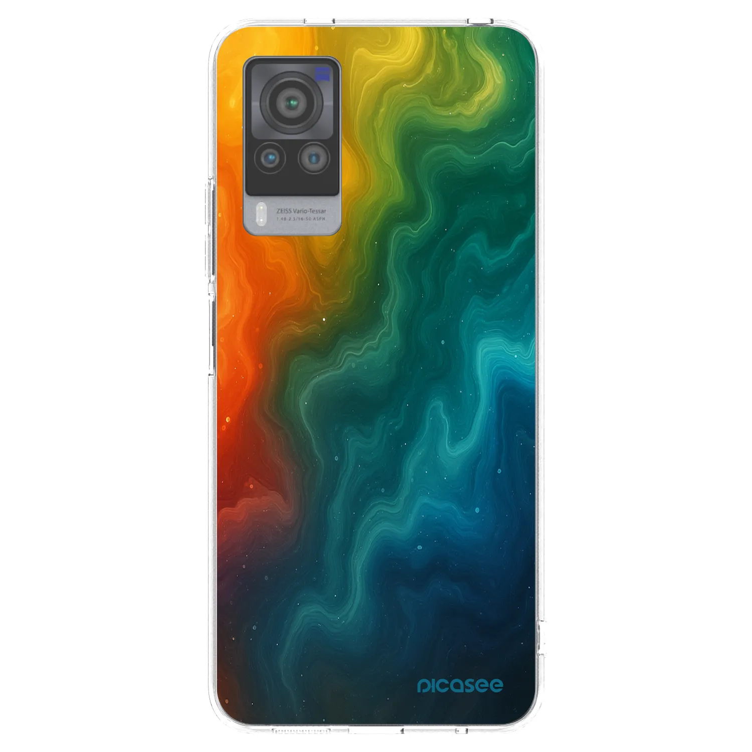 Picasee silikonowe przeźroczyste etui na Vivo X60 Pro 5G - Solar