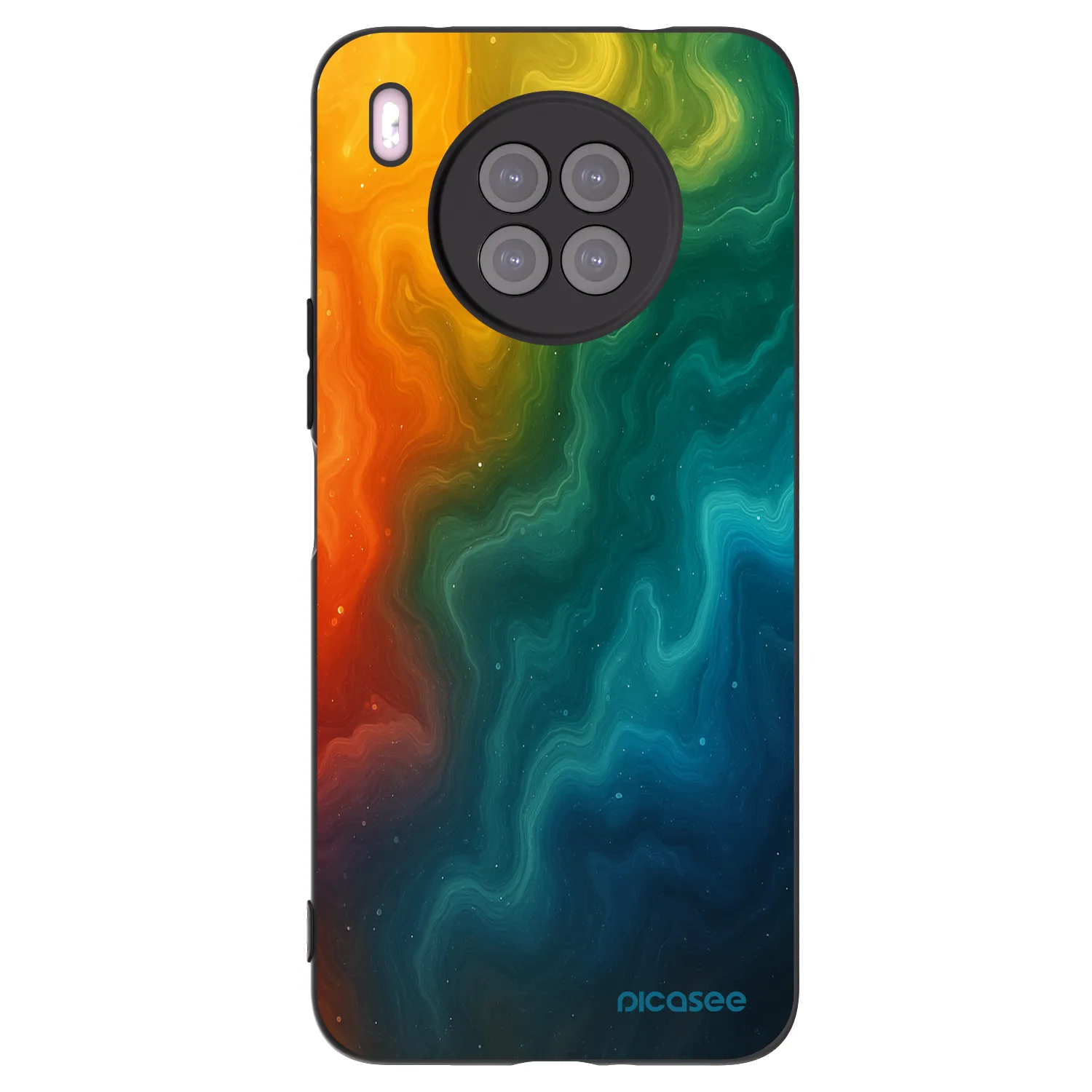 Picasee silikonowe czarne etui na Huawei Nova 8i - Solar