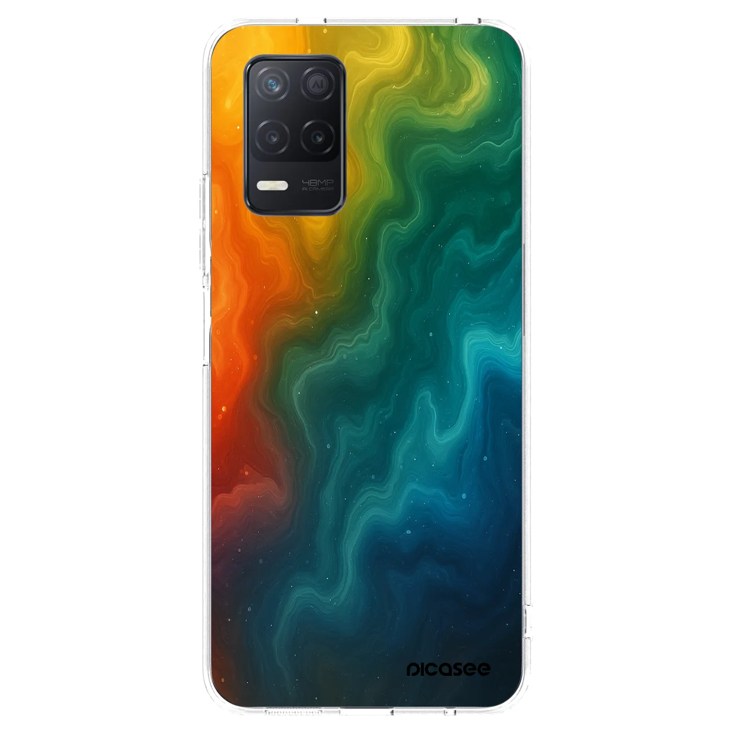 Picasee silikonowe przeźroczyste etui na Realme 8 5G - Solar