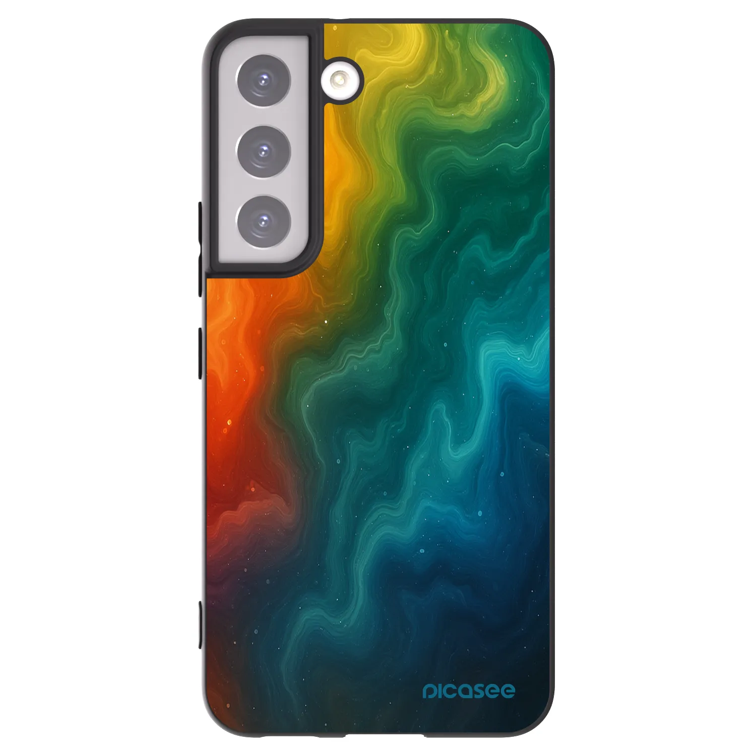 Picasee silikonowe czarne etui na Samsung Galaxy S22 5G - Solar