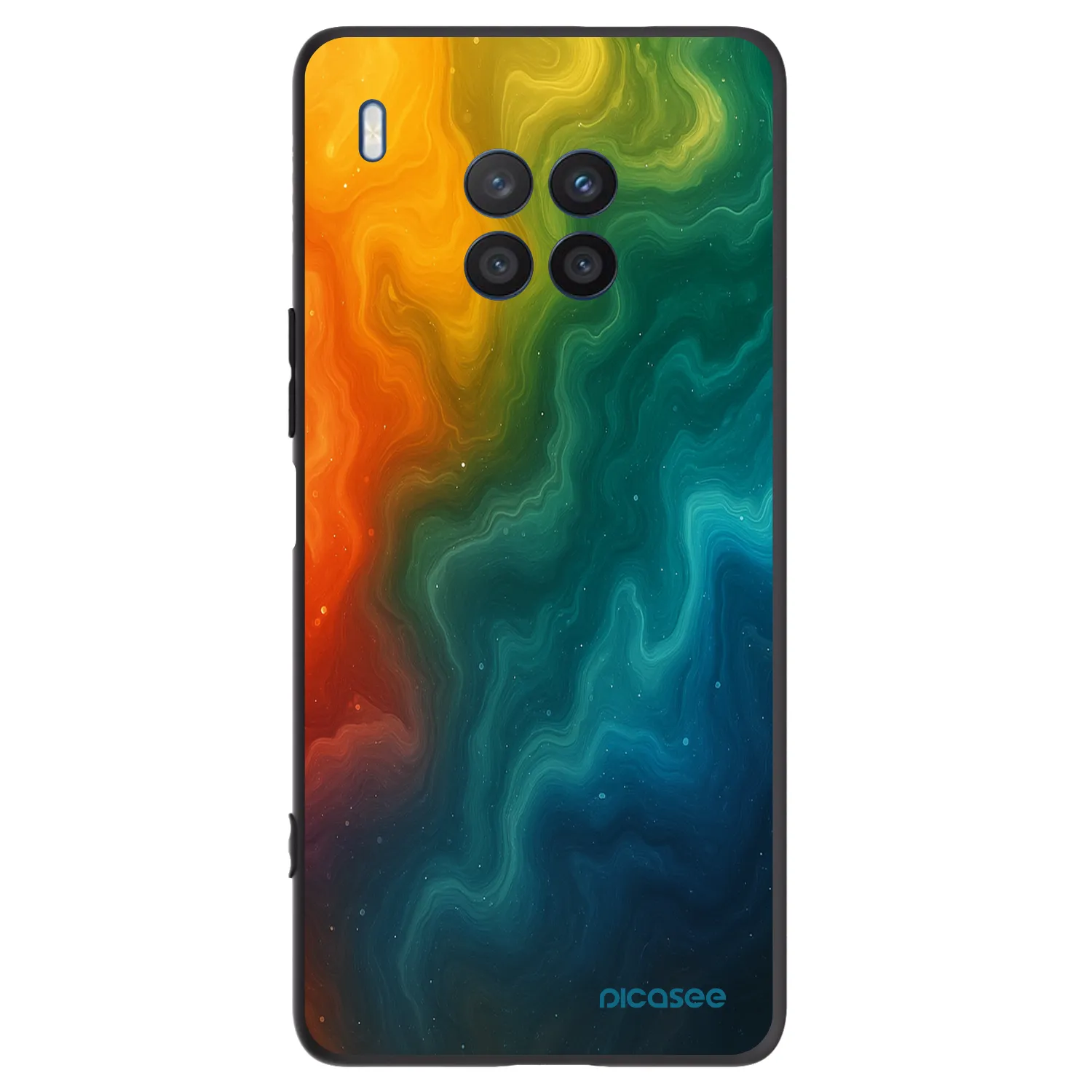 Picasee silikonowe czarne etui na Honor 50 Lite - Solar