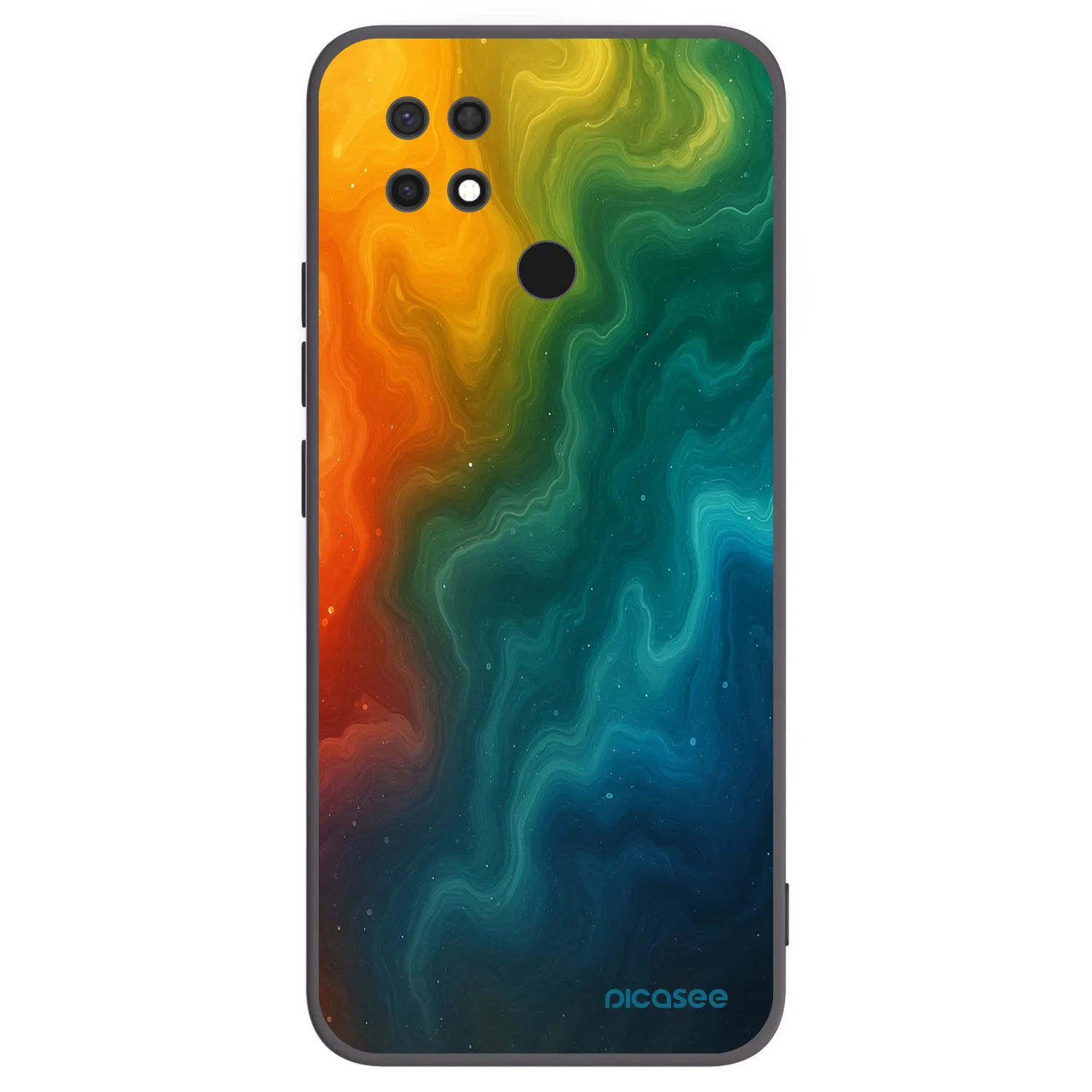 Picasee silikonowe czarne etui na Xiaomi Redmi 10C - Solar