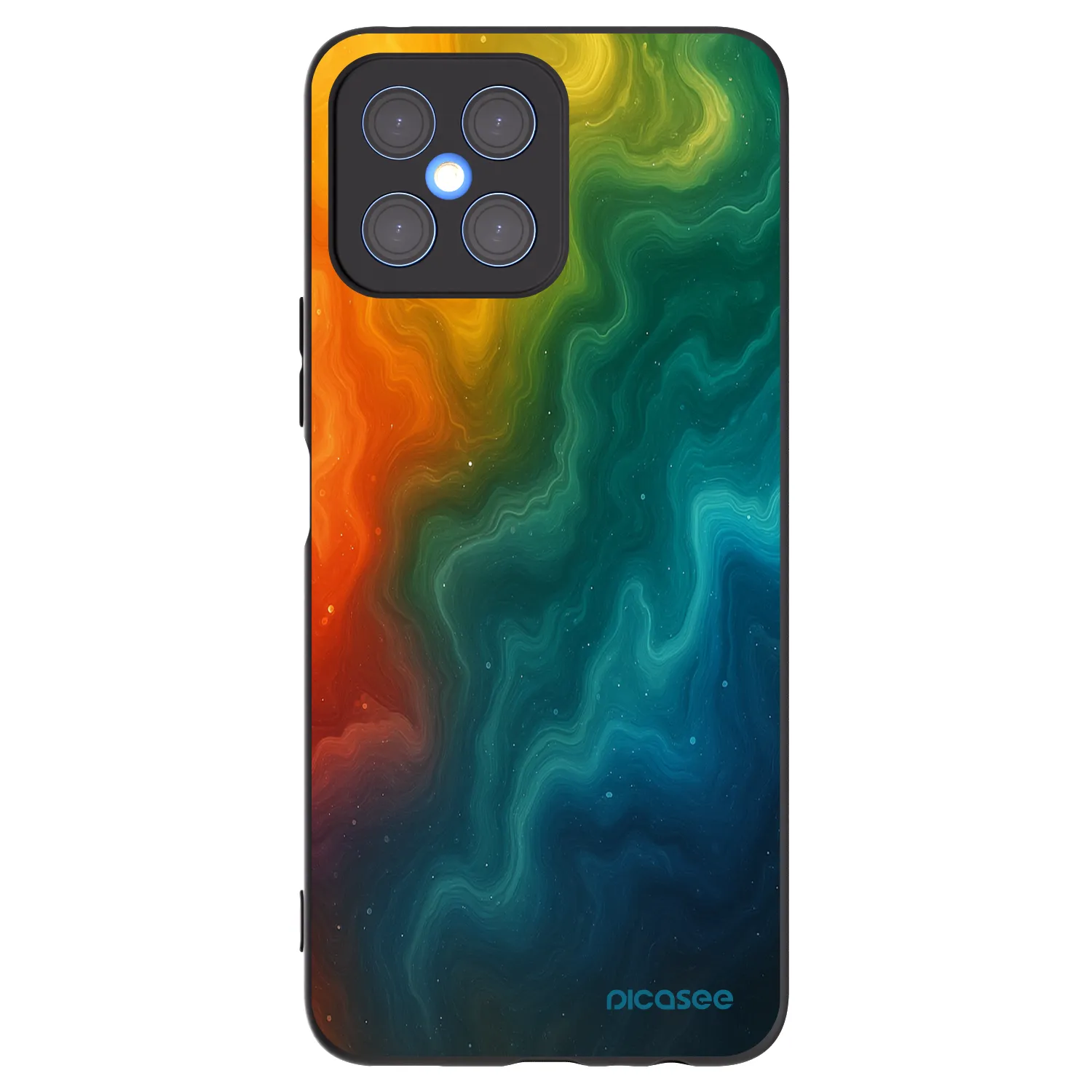 Picasee silikonowe czarne etui na Honor X8 4G - Solar
