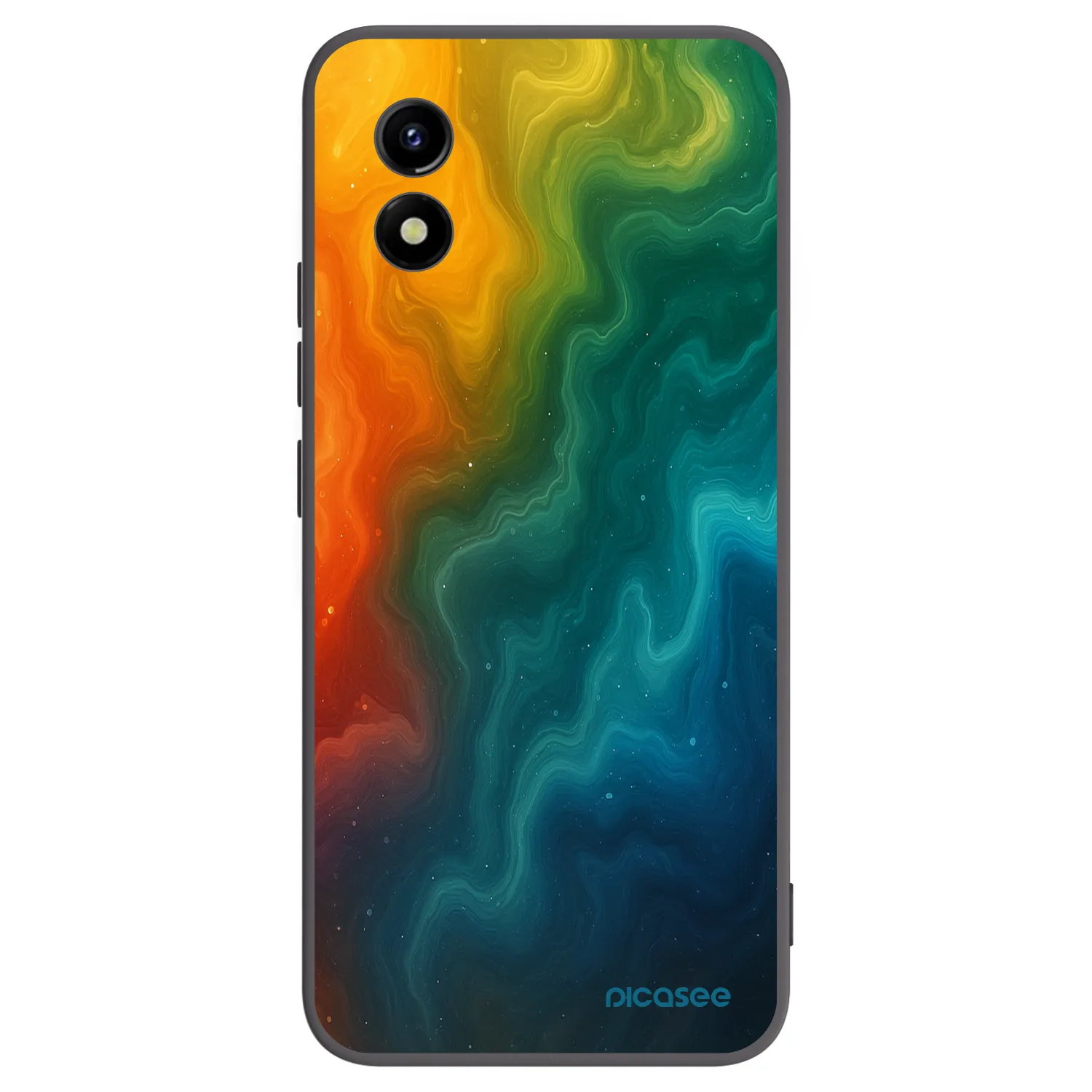 Picasee silikonowe czarne etui na Vivo Y01 - Solar