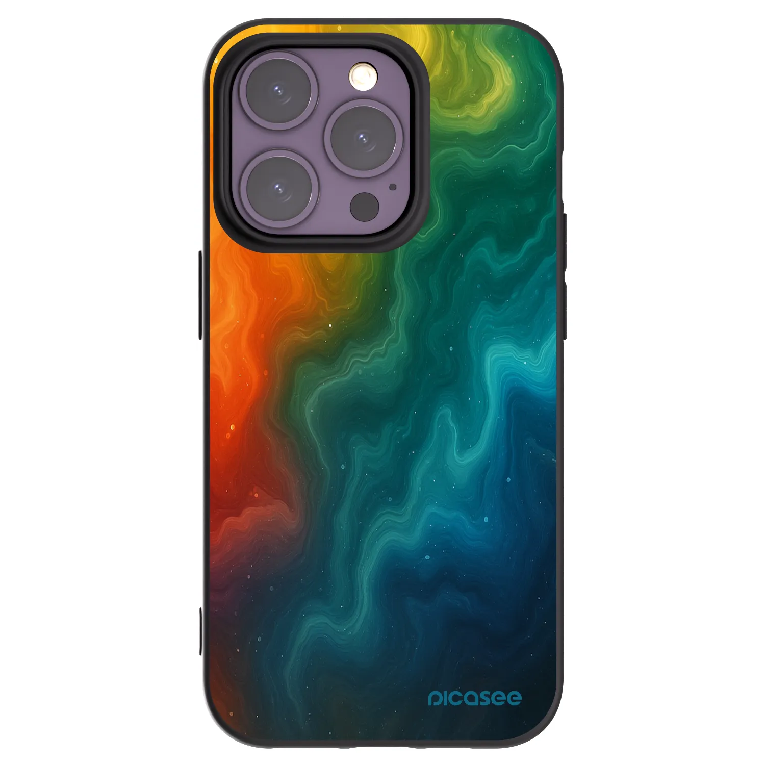 Picasee silikonowe czarne etui na Apple iPhone 14 Pro - Solar