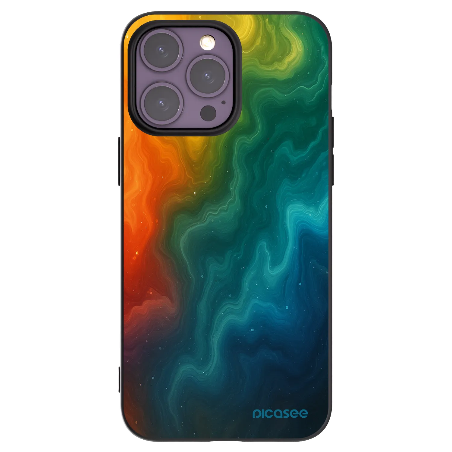 Picasee silikonowe czarne etui na Apple iPhone 14 Pro Max - Solar