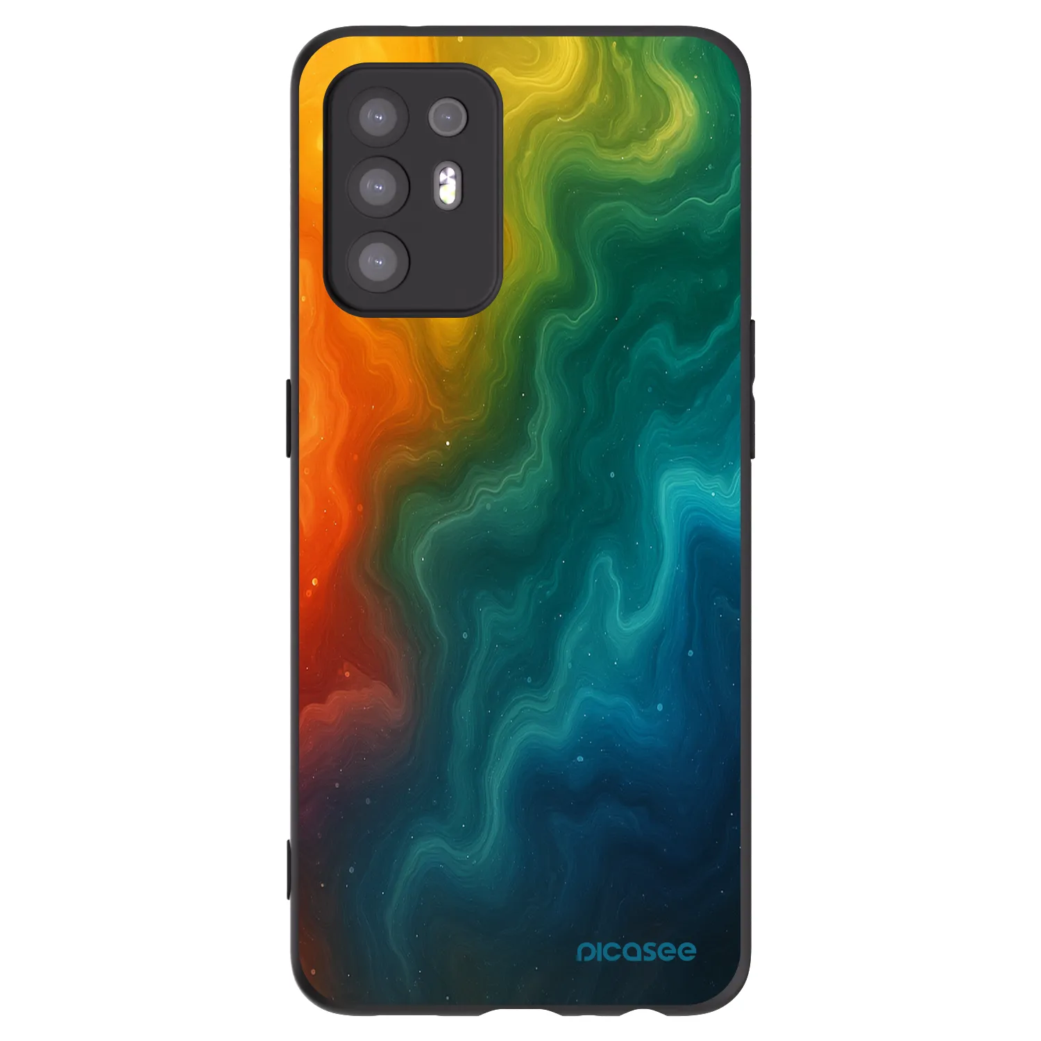 Picasee silikonowe czarne etui na OPPO A94 5G - Solar