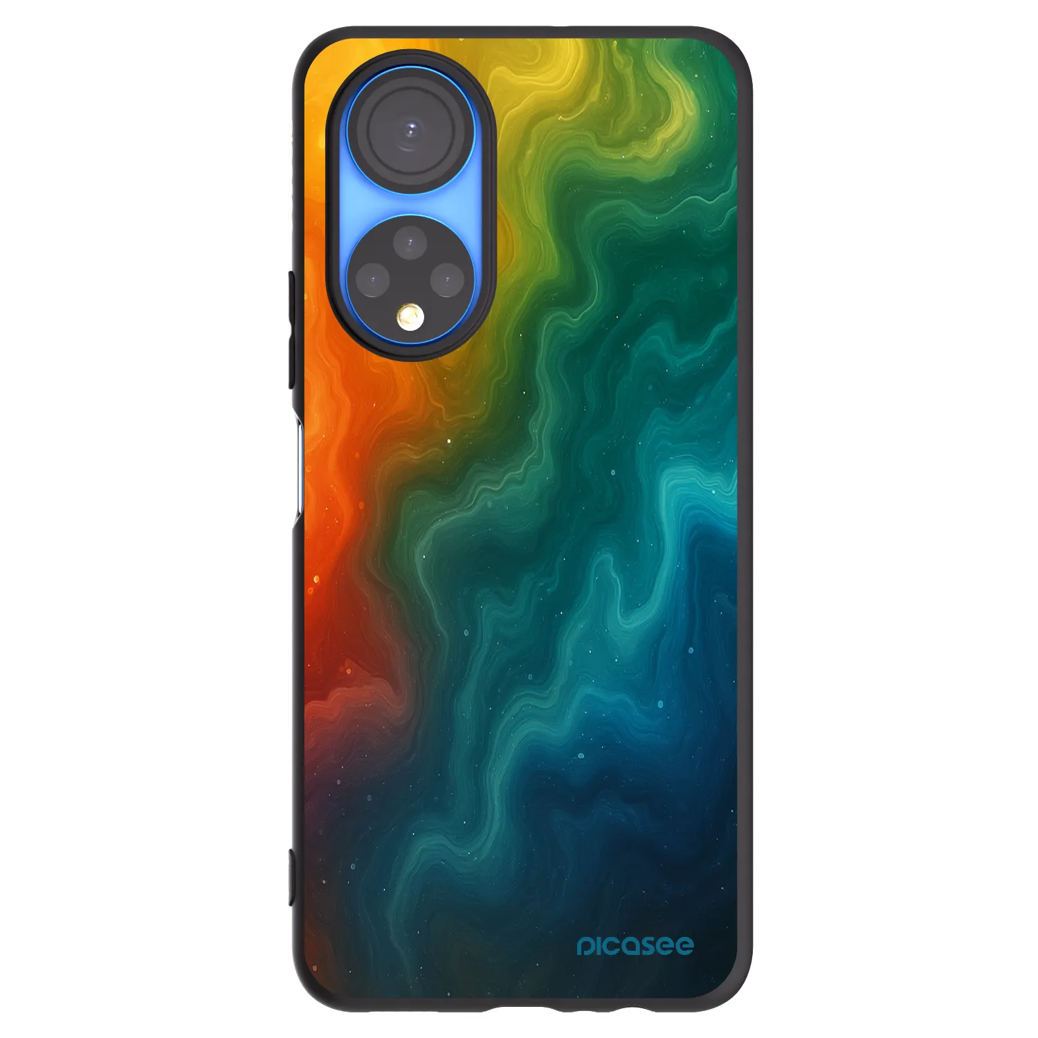 Picasee silikonowe czarne etui na Honor X7 - Solar