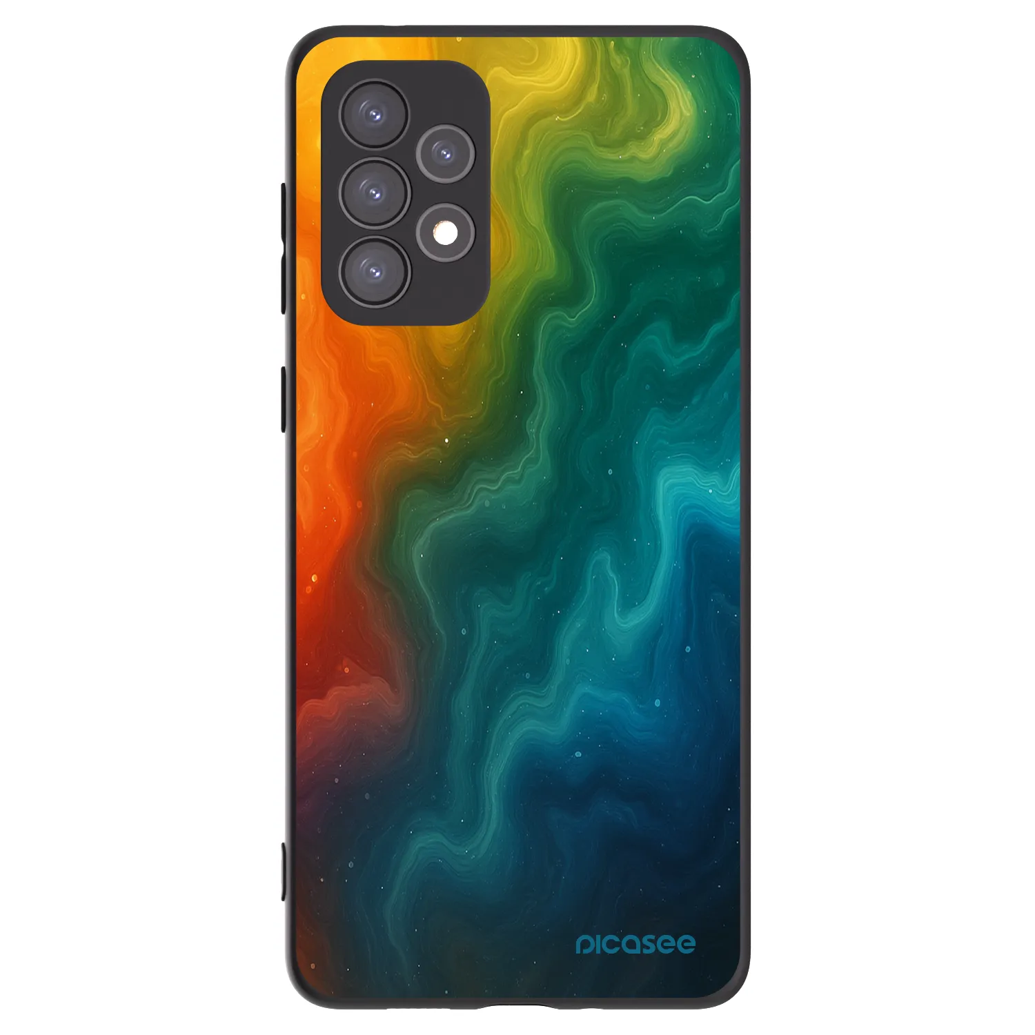 Picasee silikonowe czarne etui na Samsung Galaxy A73 5G - Solar