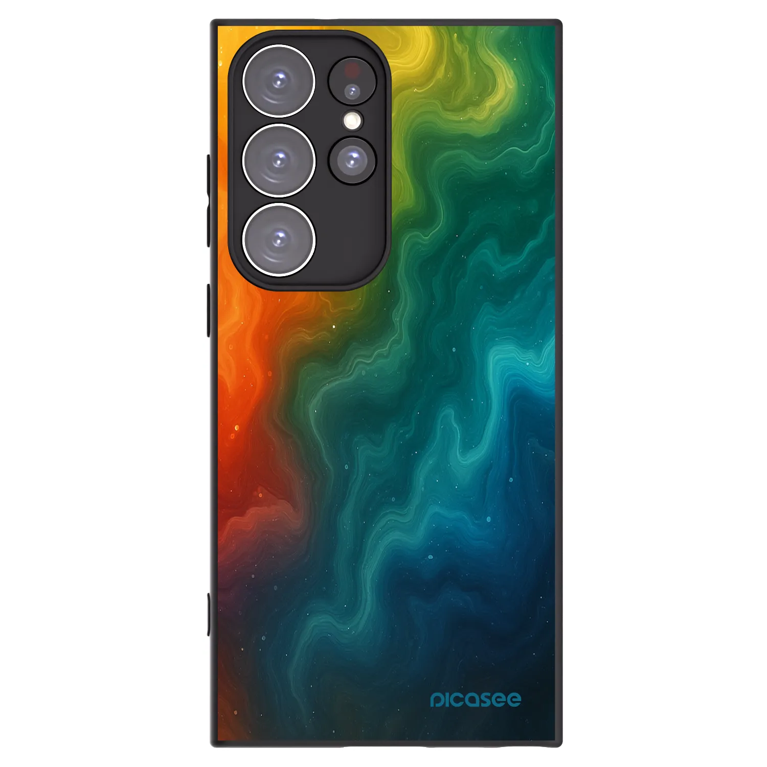 Picasee silikonowe czarne etui na Samsung Galaxy S23 Ultra 5G - Solar