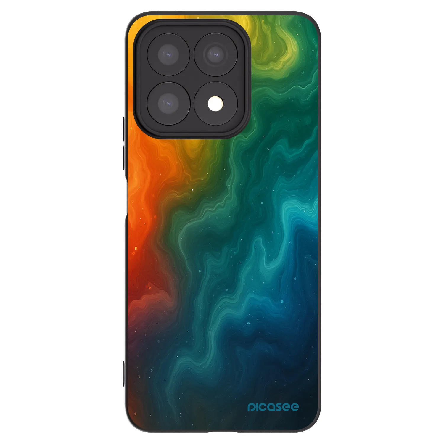 Picasee silikonowe czarne etui na Honor X8a - Solar