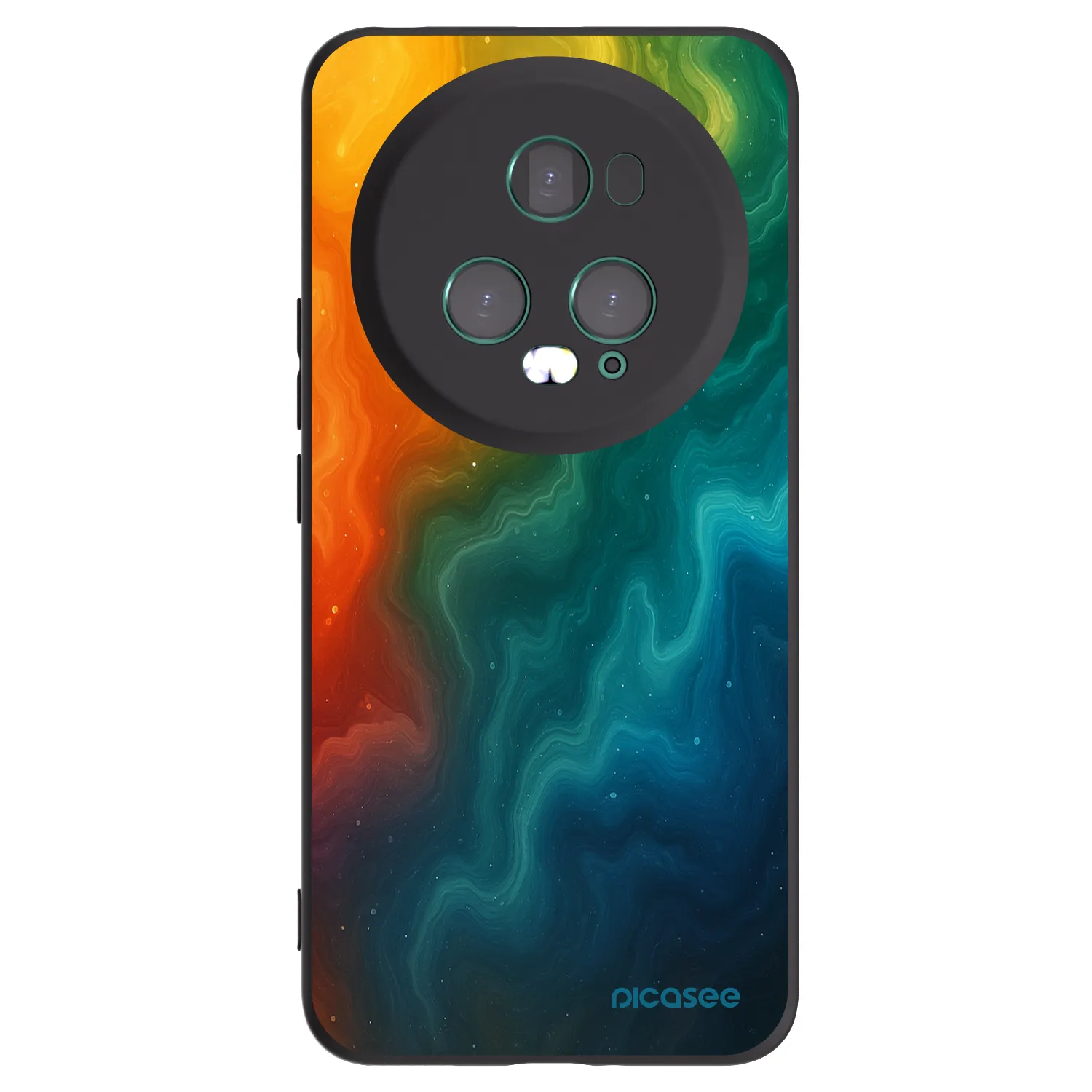 Picasee silikonowe czarne etui na Honor Magic5 Pro - Solar