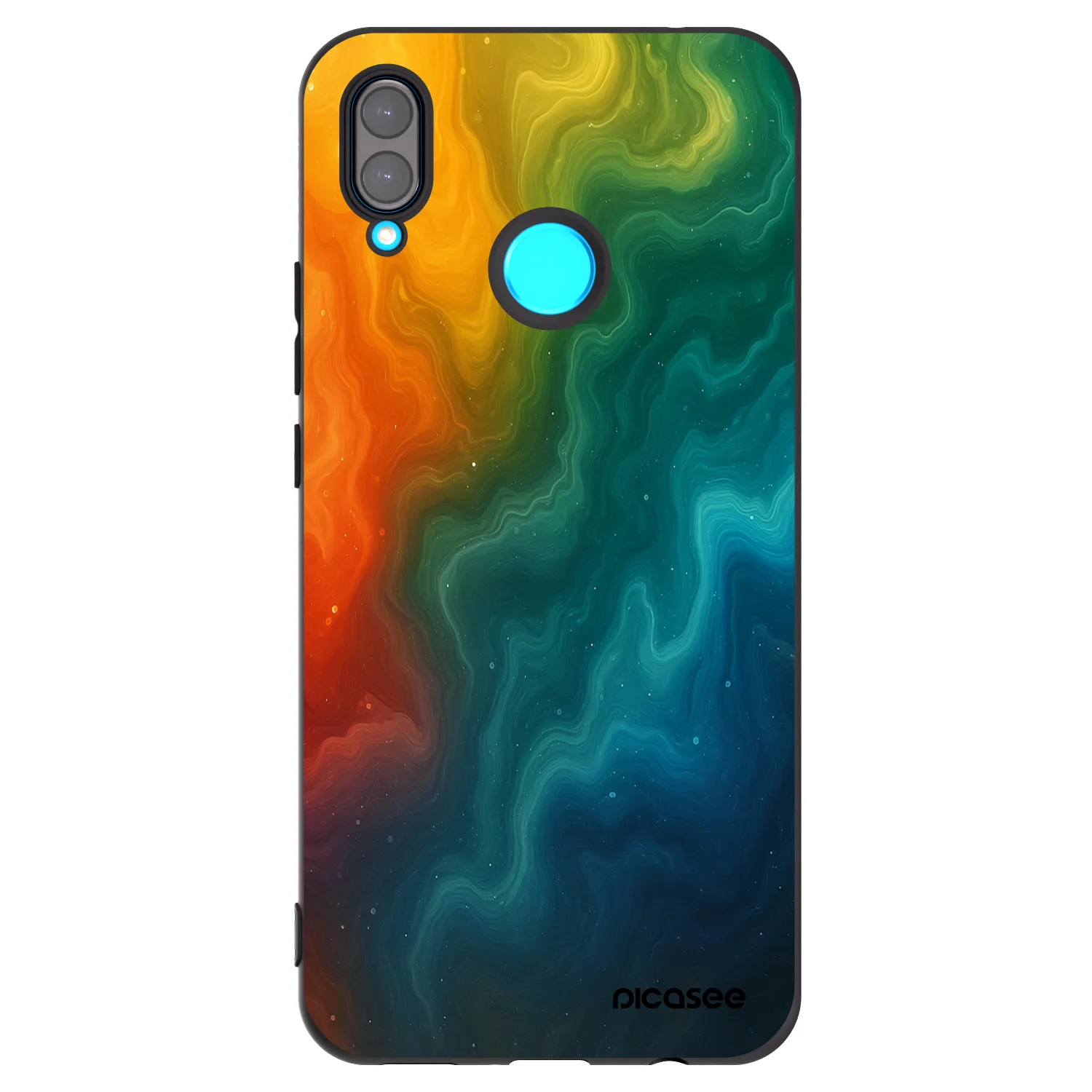 Picasee silikonowe czarne etui na Huawei Nova 3i - Solar