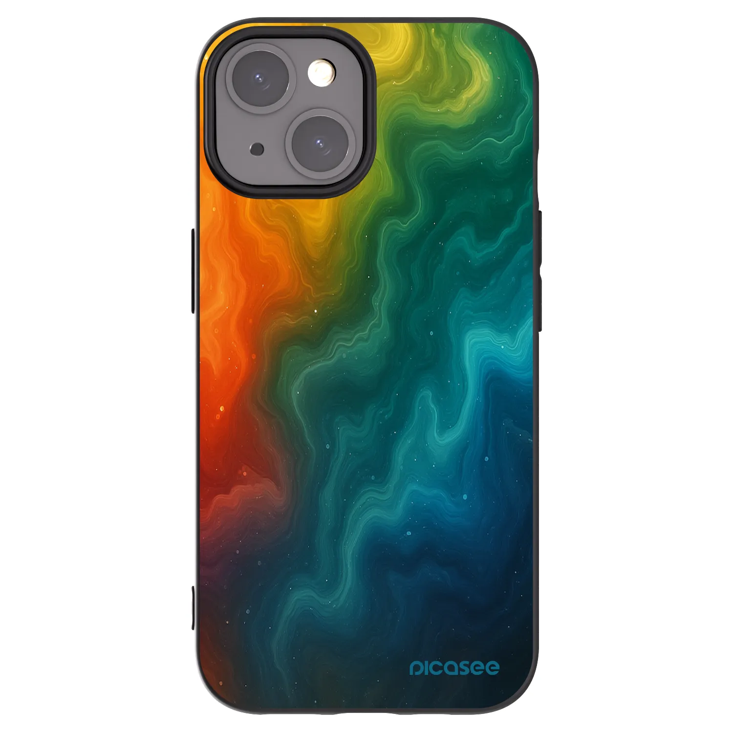 Picasee silikonowe czarne etui na Apple iPhone 15 - Solar