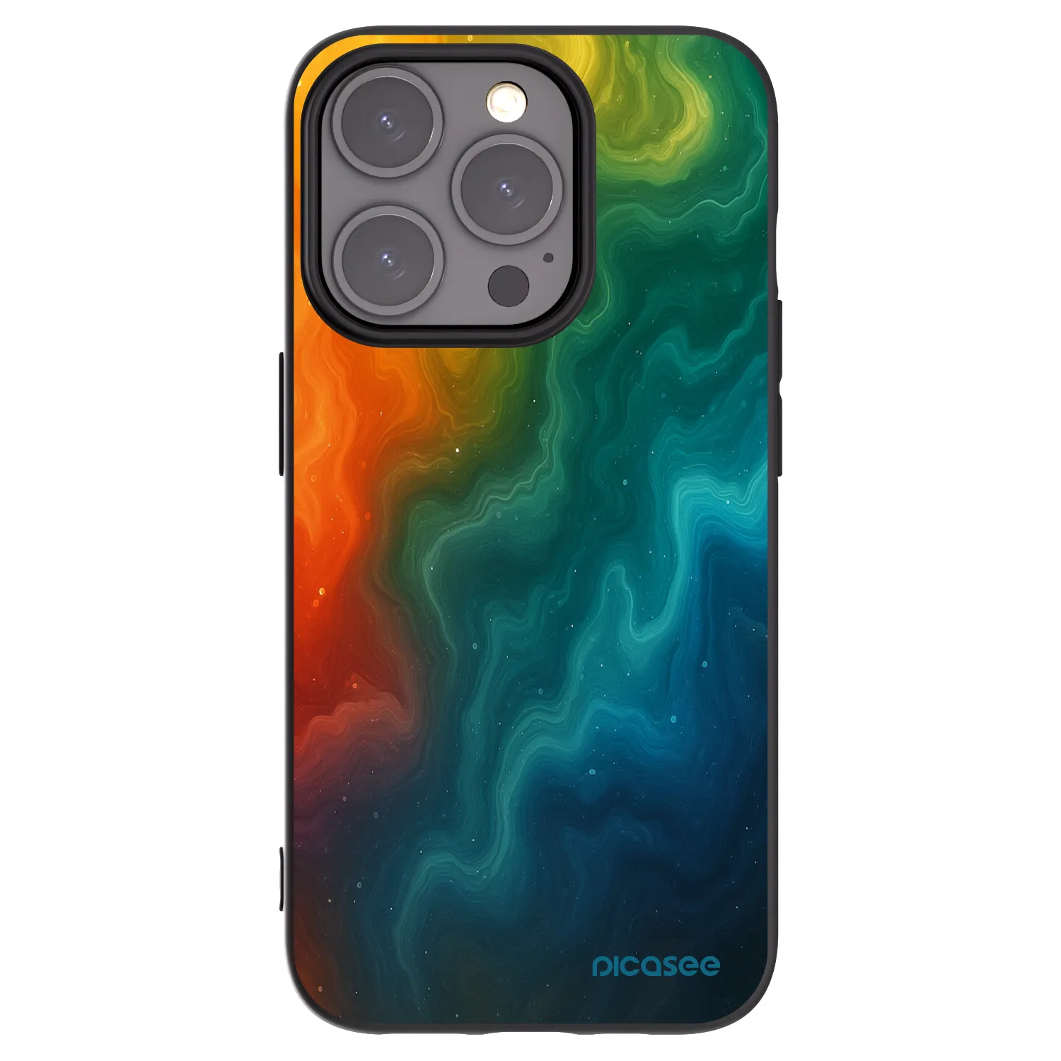Picasee silikonowe czarne etui na Apple iPhone 15 Pro - Solar