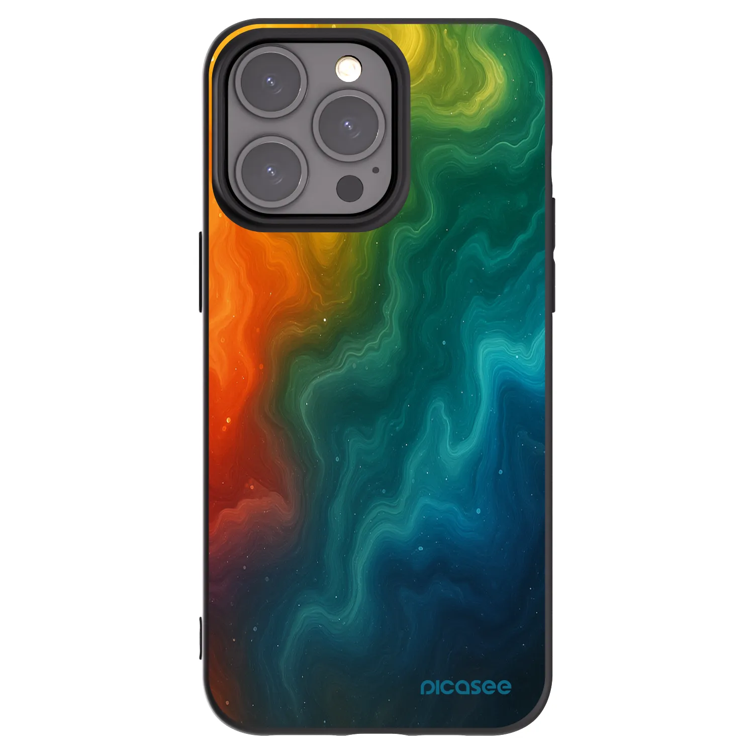 Picasee silikonowe czarne etui na Apple iPhone 15 Pro Max - Solar