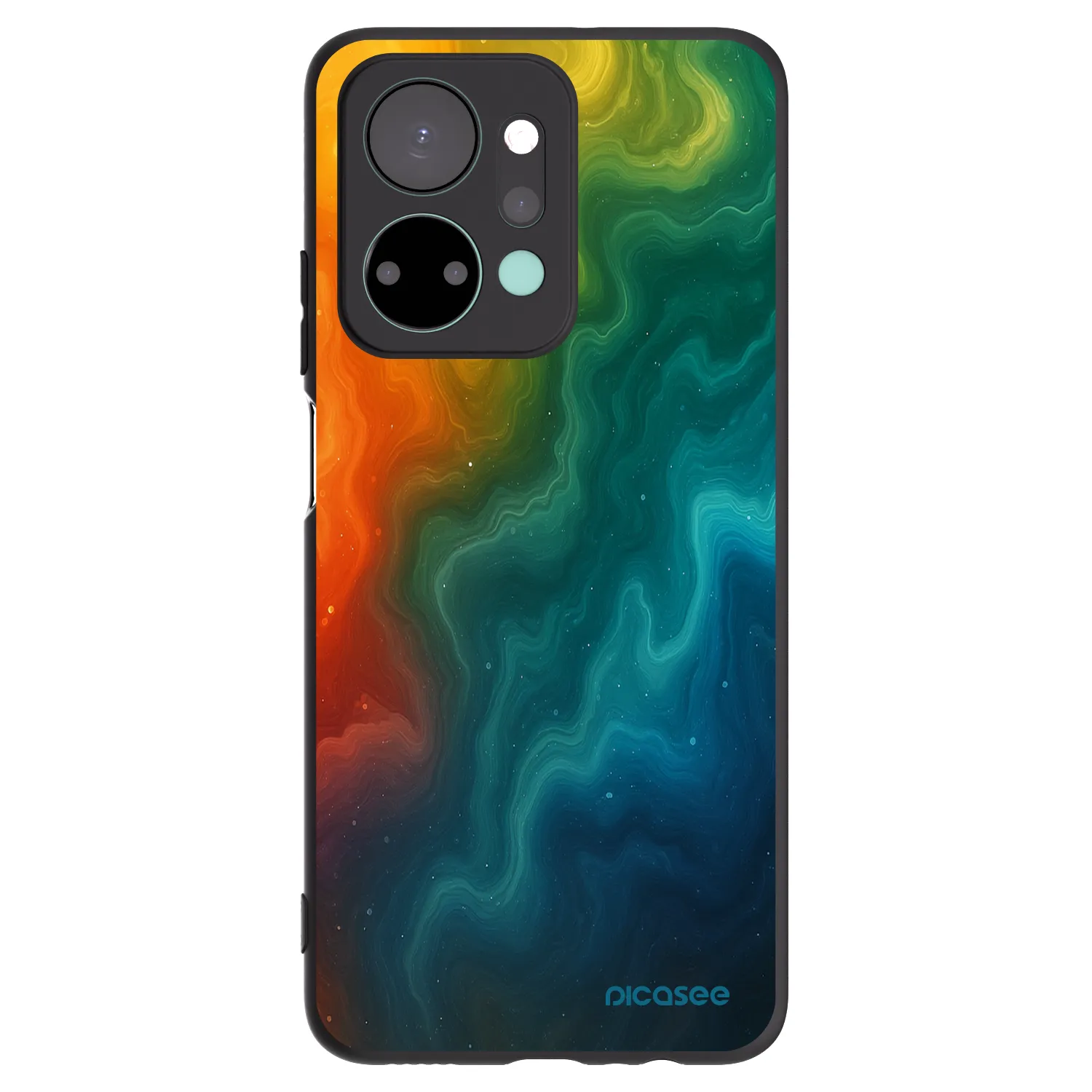 Picasee silikonowe czarne etui na Honor X7a - Solar