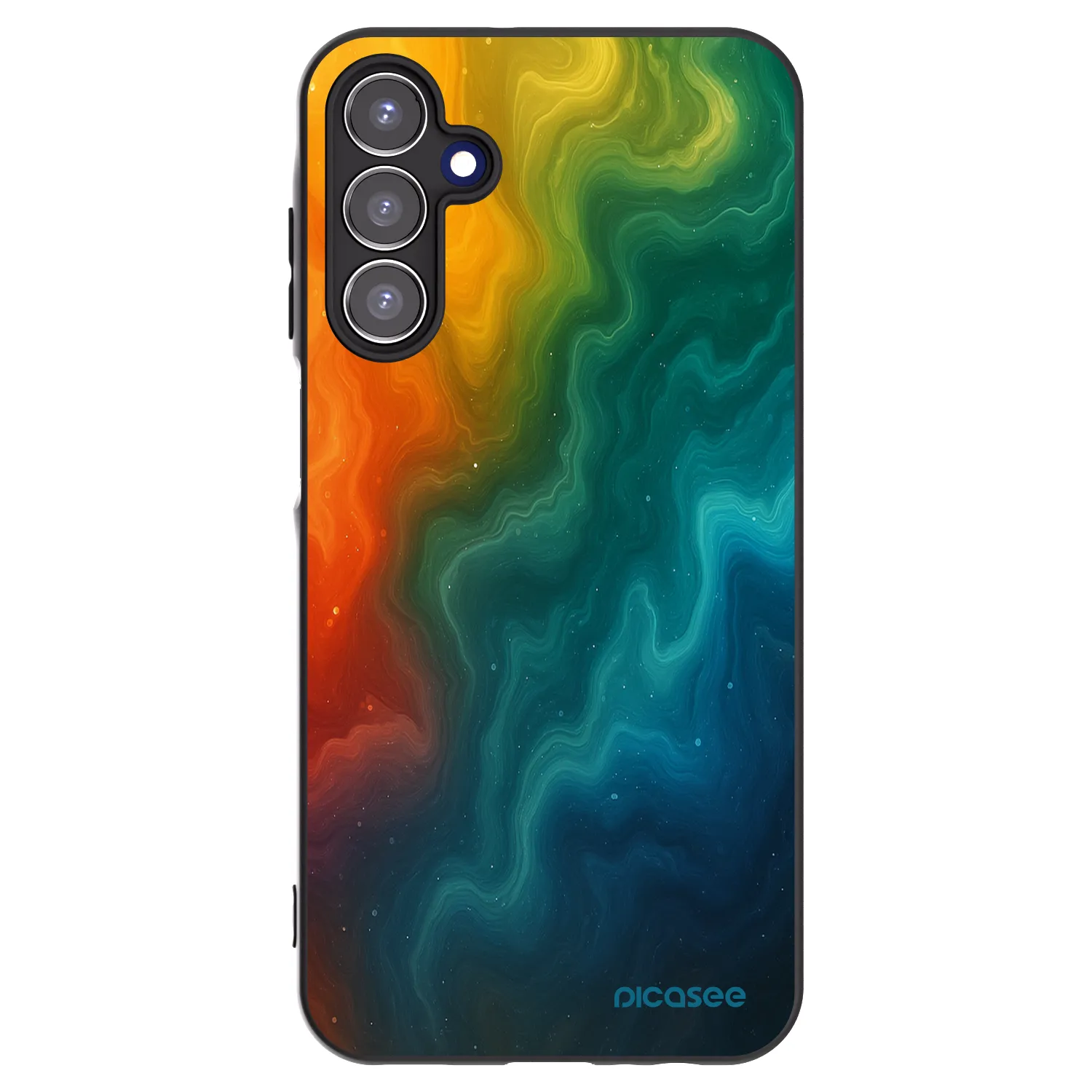 Picasee silikonowe czarne etui na Samsung Galaxy A15 A156B 5G - Solar
