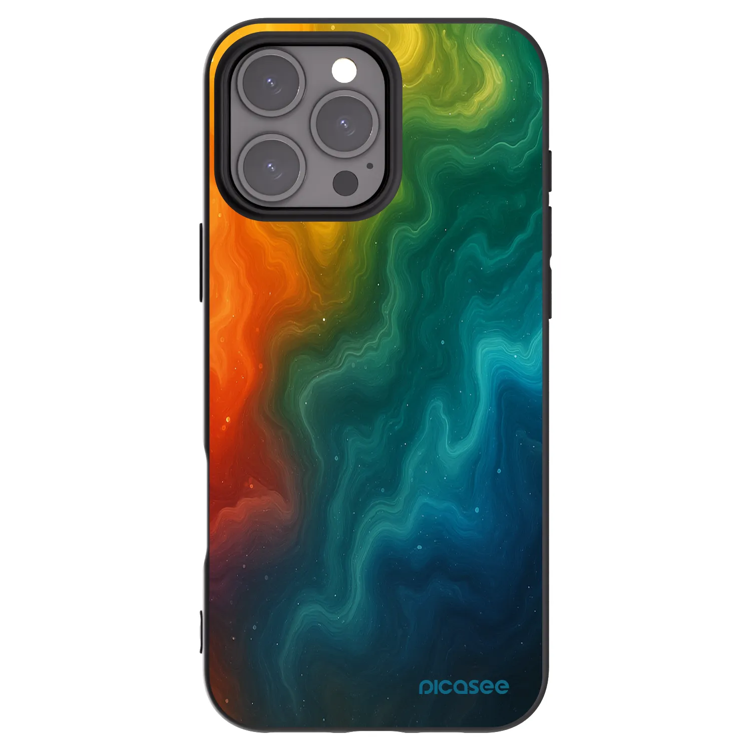 Picasee silikonowe czarne etui na Apple iPhone 16 Pro Max - Solar