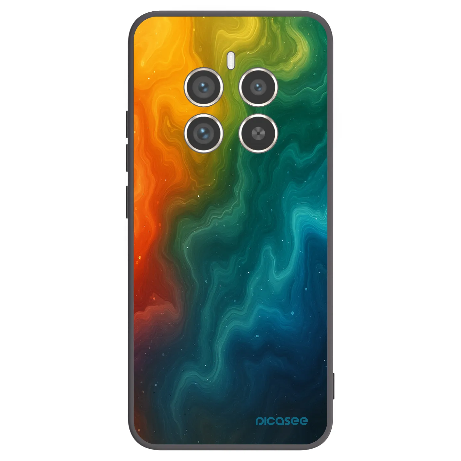 Picasee silikonowe czarne etui na Realme 12 Pro 5G - Solar