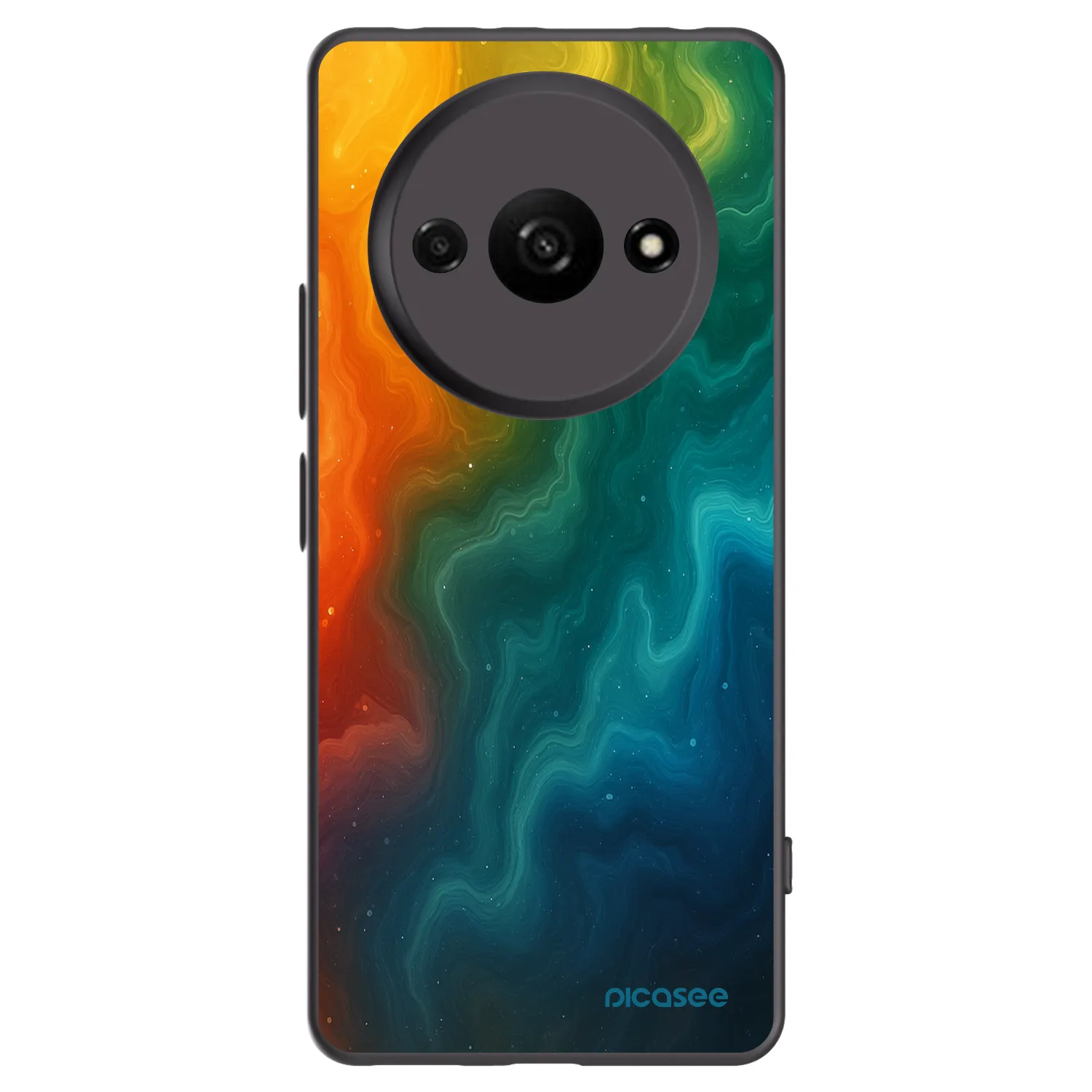 Picasee silikonowe czarne etui na Xiaomi Redmi A3 - Solar
