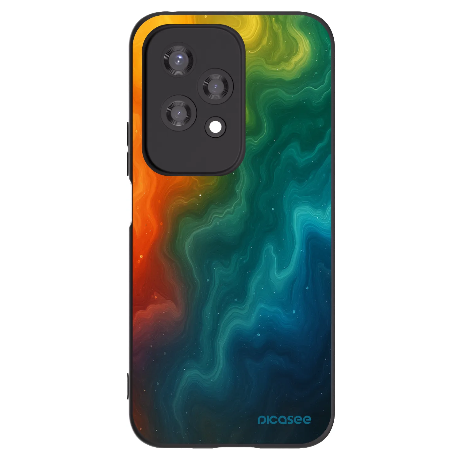 Picasee silikonowe czarne etui na Honor 200 Lite - Solar