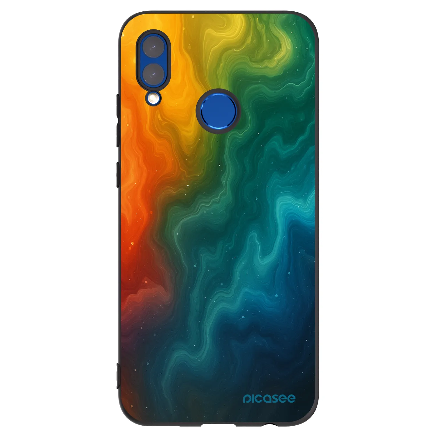 Picasee silikonowe czarne etui na Honor 10 Lite - Solar
