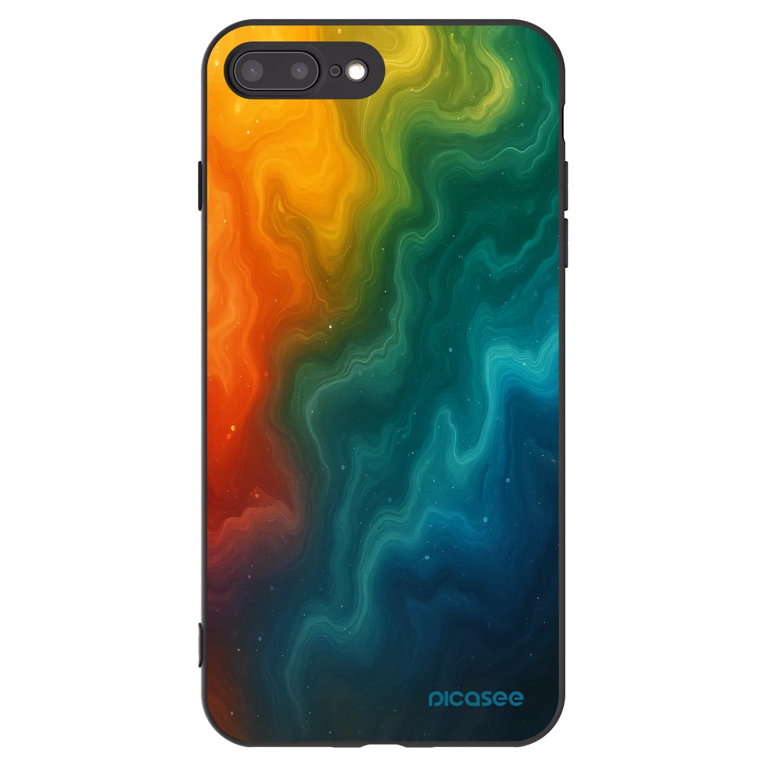 Picasee silikonowe czarne etui na Apple iPhone 7 Plus - Solar