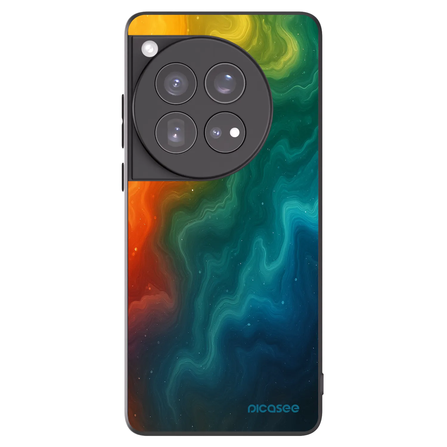 Picasee silikonowe czarne etui na OnePlus 12 5G - Solar
