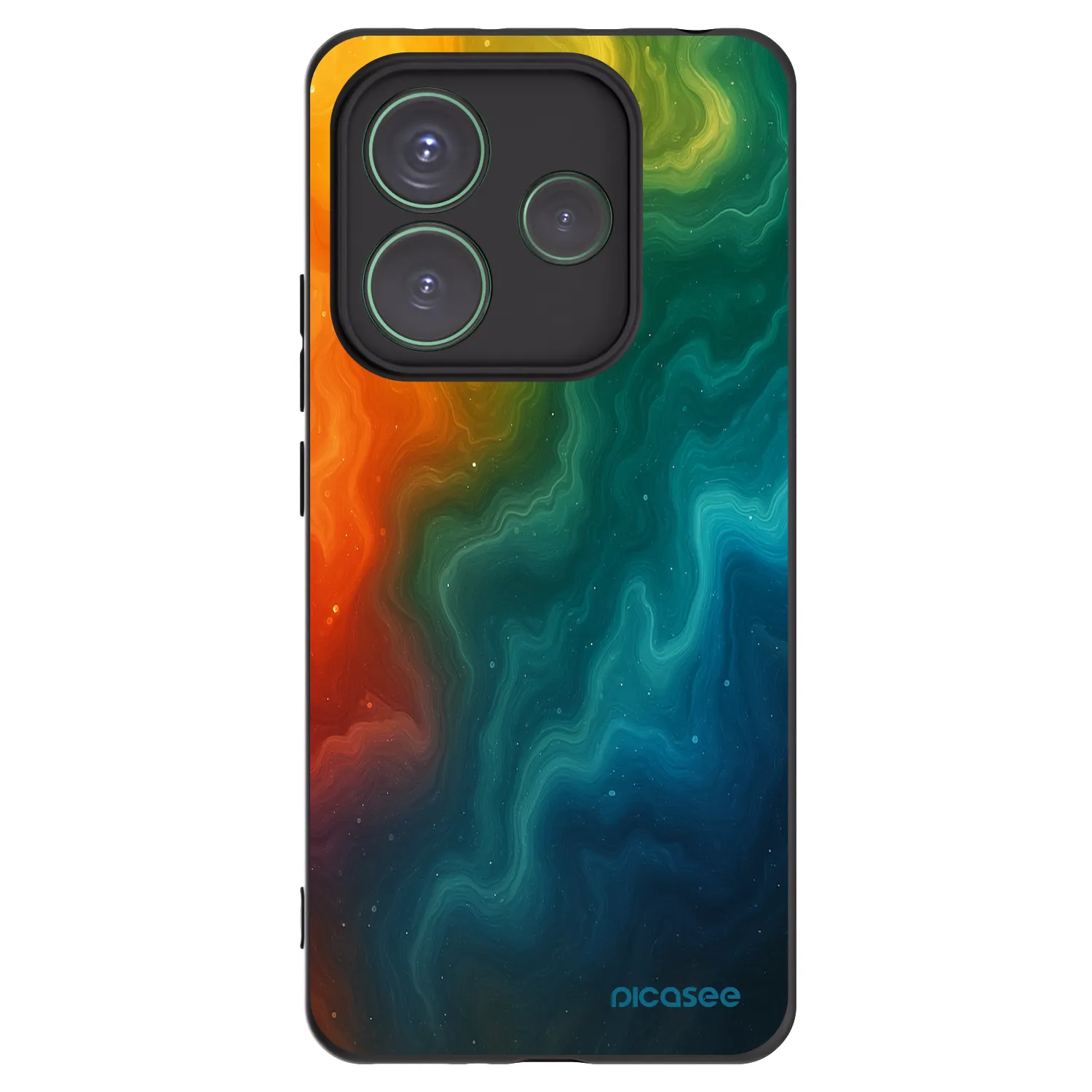 Picasee silikonowe czarne etui na Xiaomi Redmi Note 14 5G - Solar