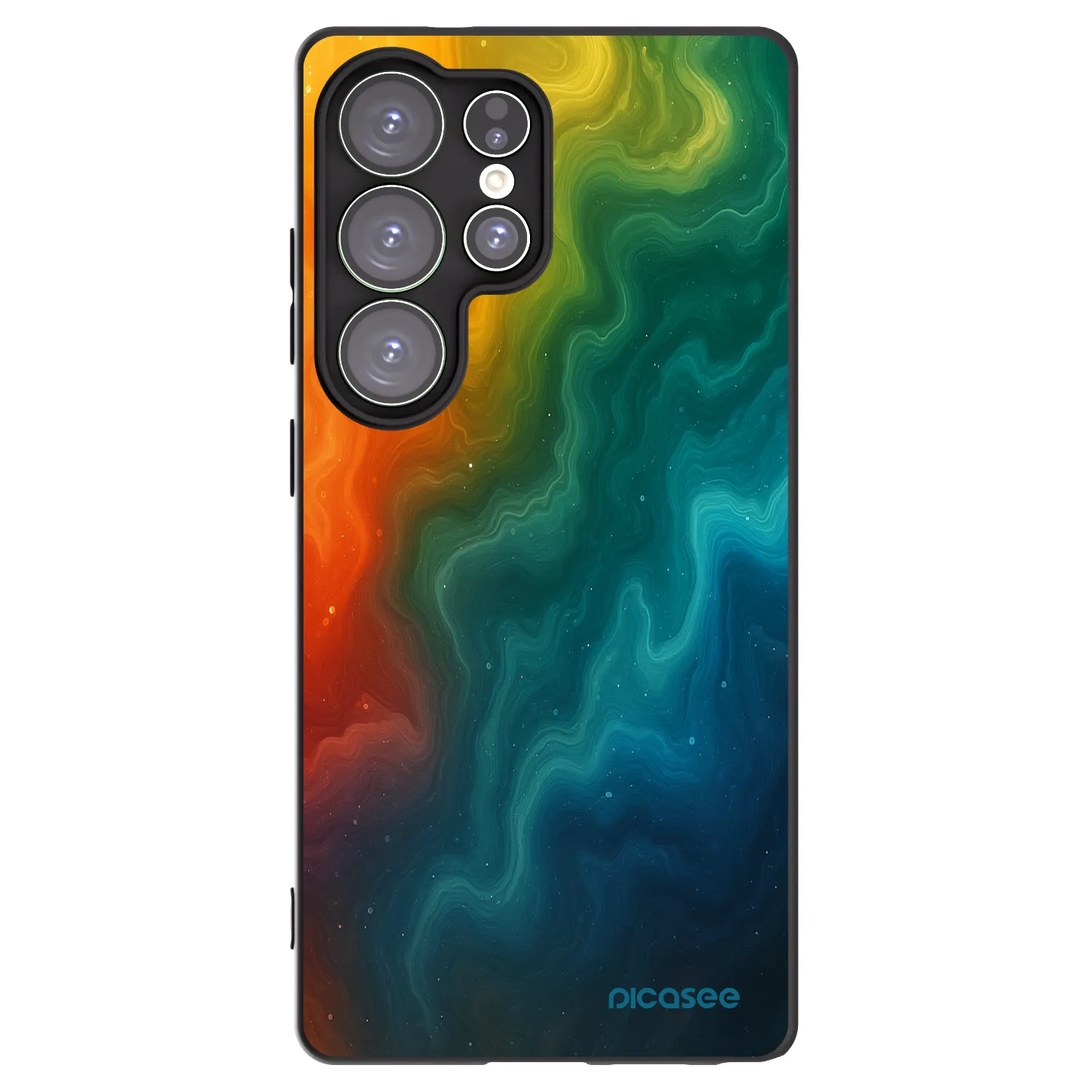Picasee silikonowe czarne etui na Samsung Galaxy S25 Ultra 5G - Solar