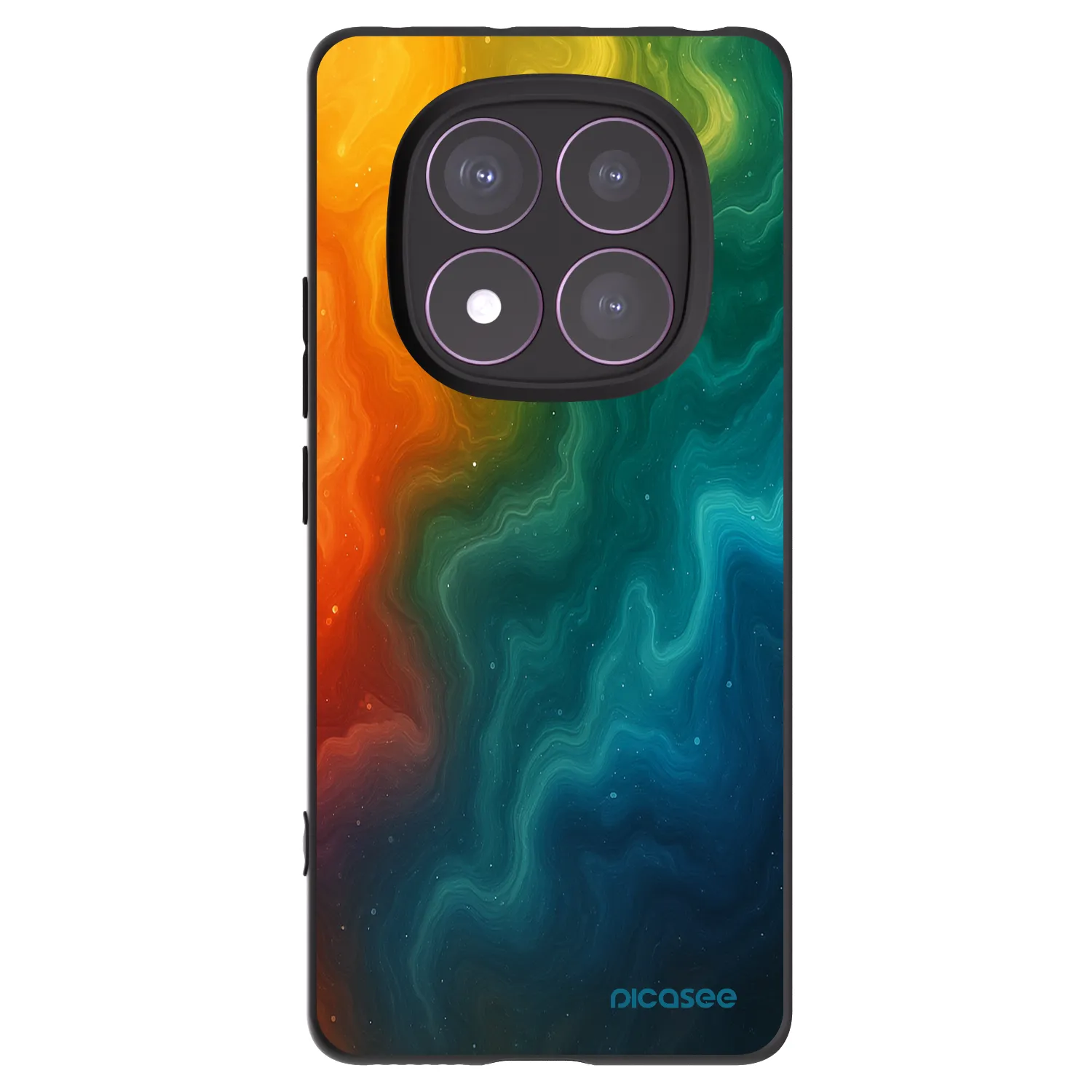 Picasee silikonowe czarne etui na Xiaomi Redmi Note 14 Pro 4G - Solar