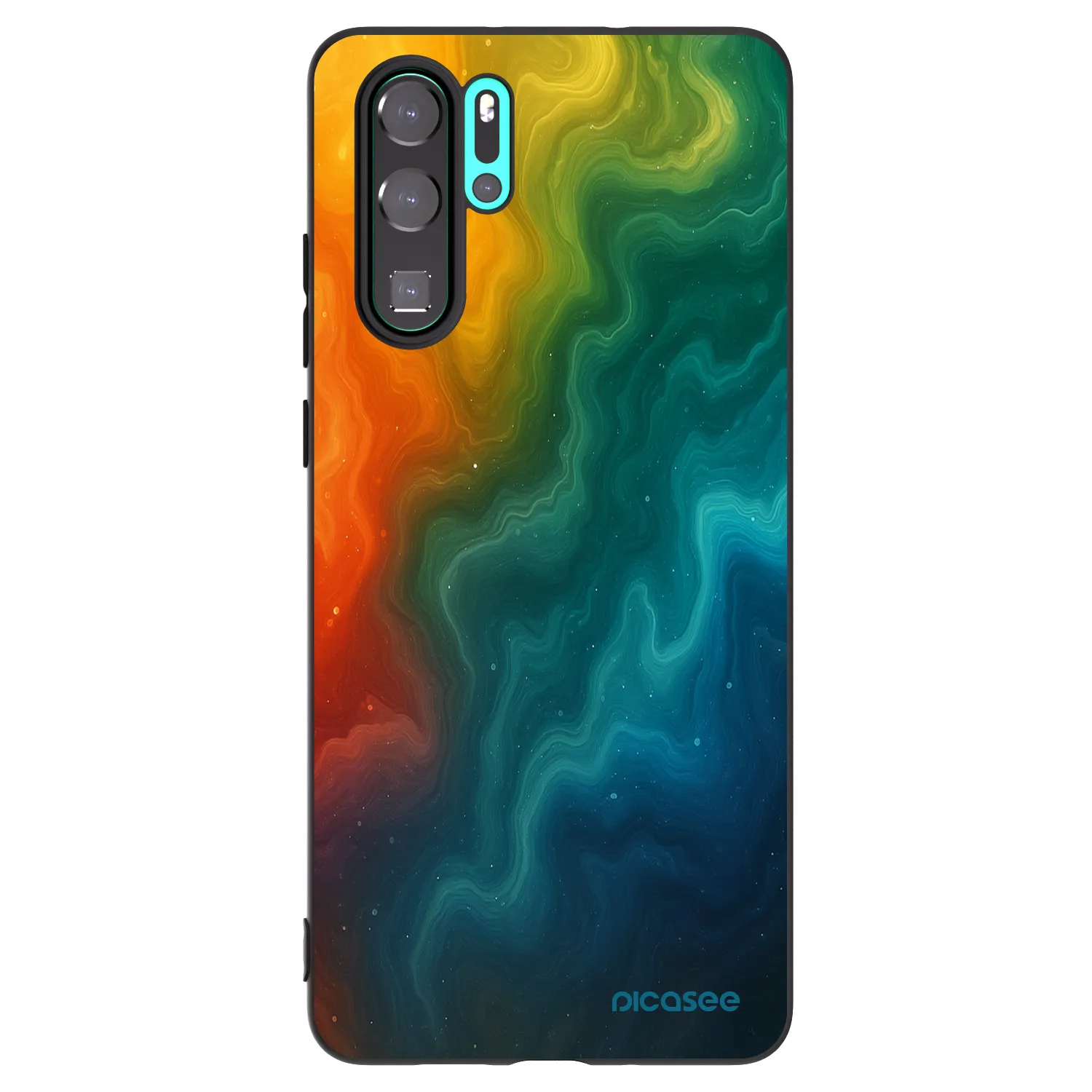Picasee silikonowe czarne etui na Huawei P30 Pro - Solar